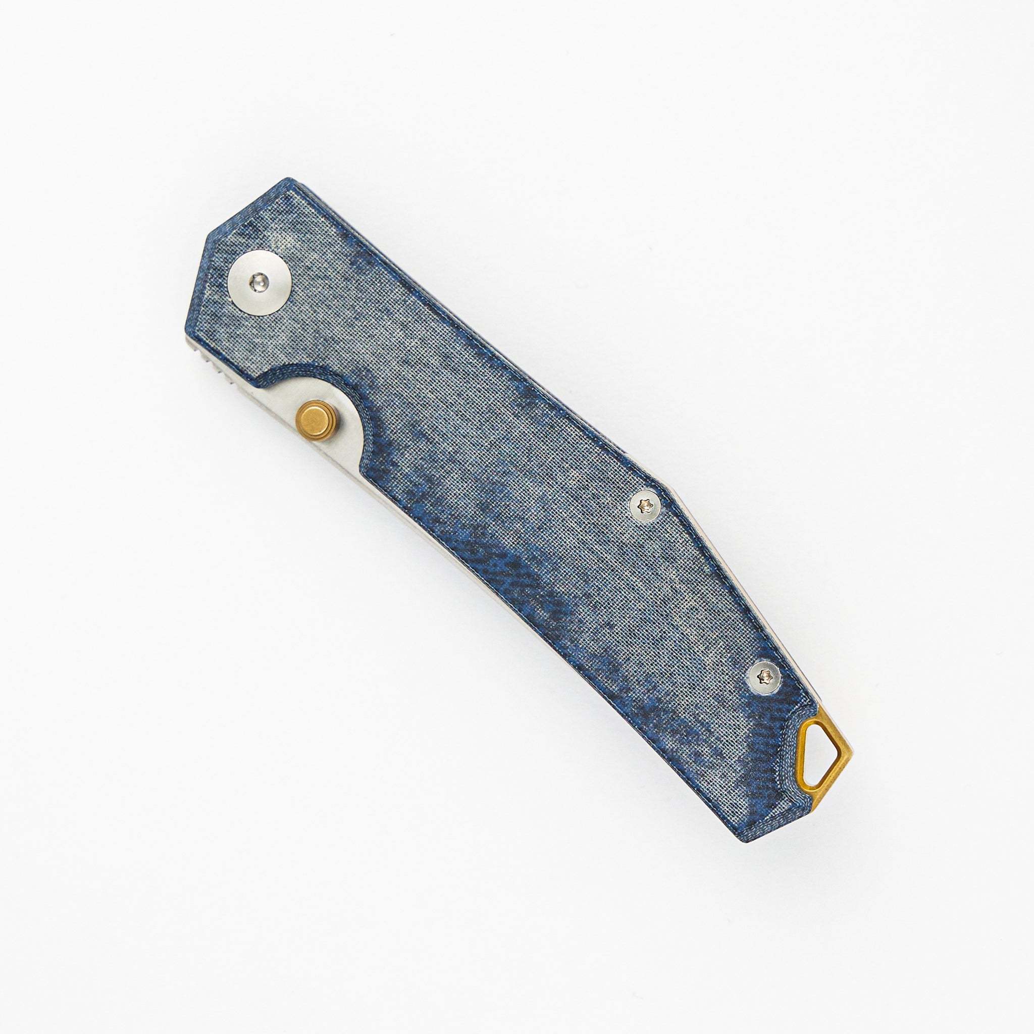 Clyde - Denim Micarta - Brass
