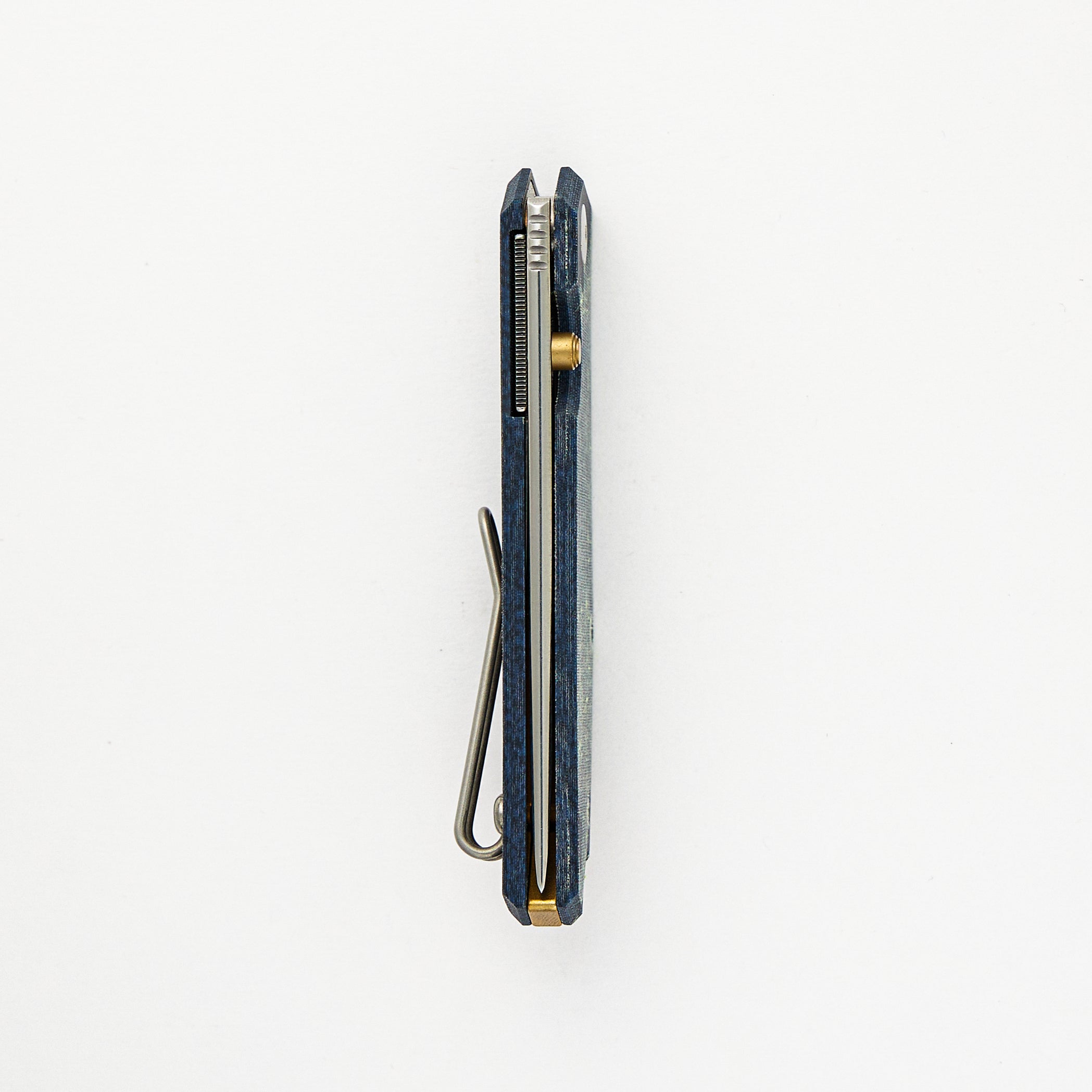 Clyde - Denim Micarta - Brass
