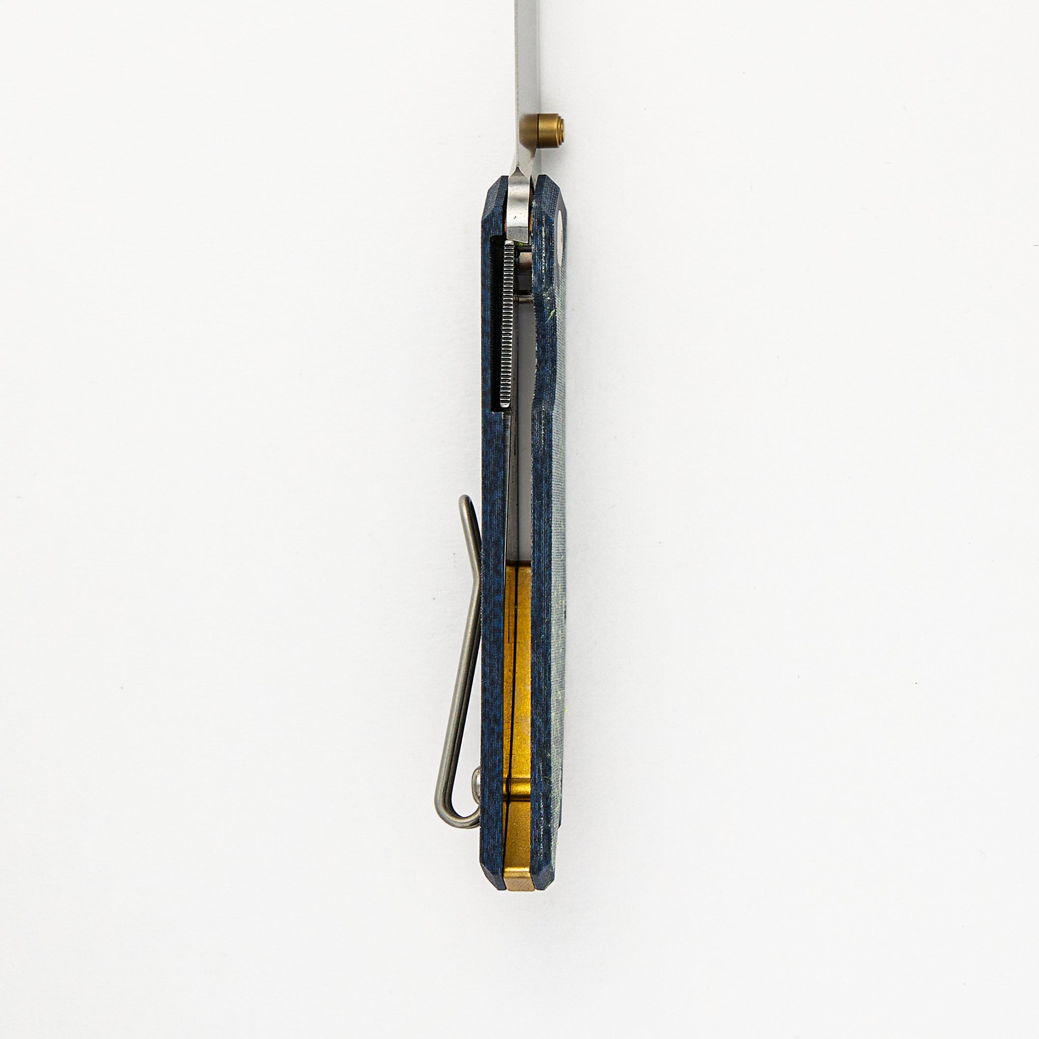 Clyde - Denim Micarta - Brass