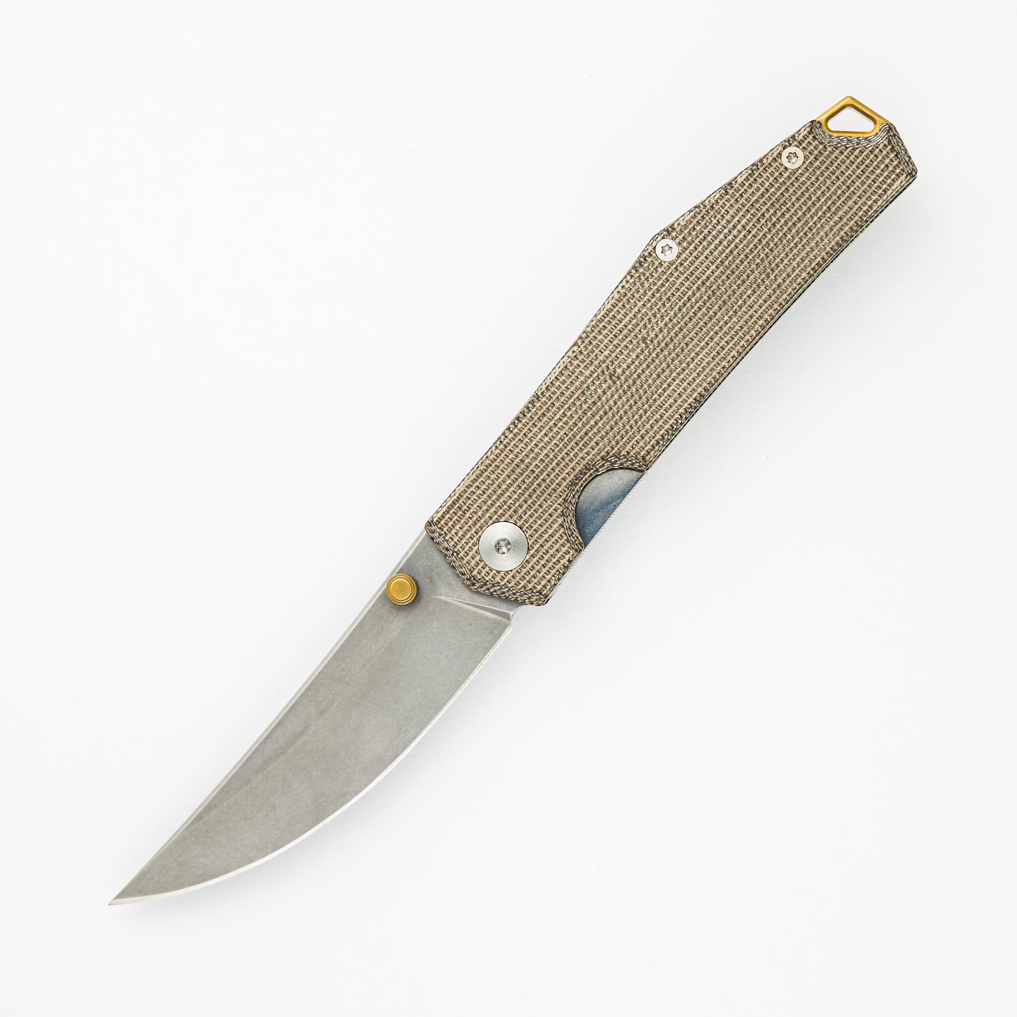 GiantMouse Clyde - Green Micarta - Brass