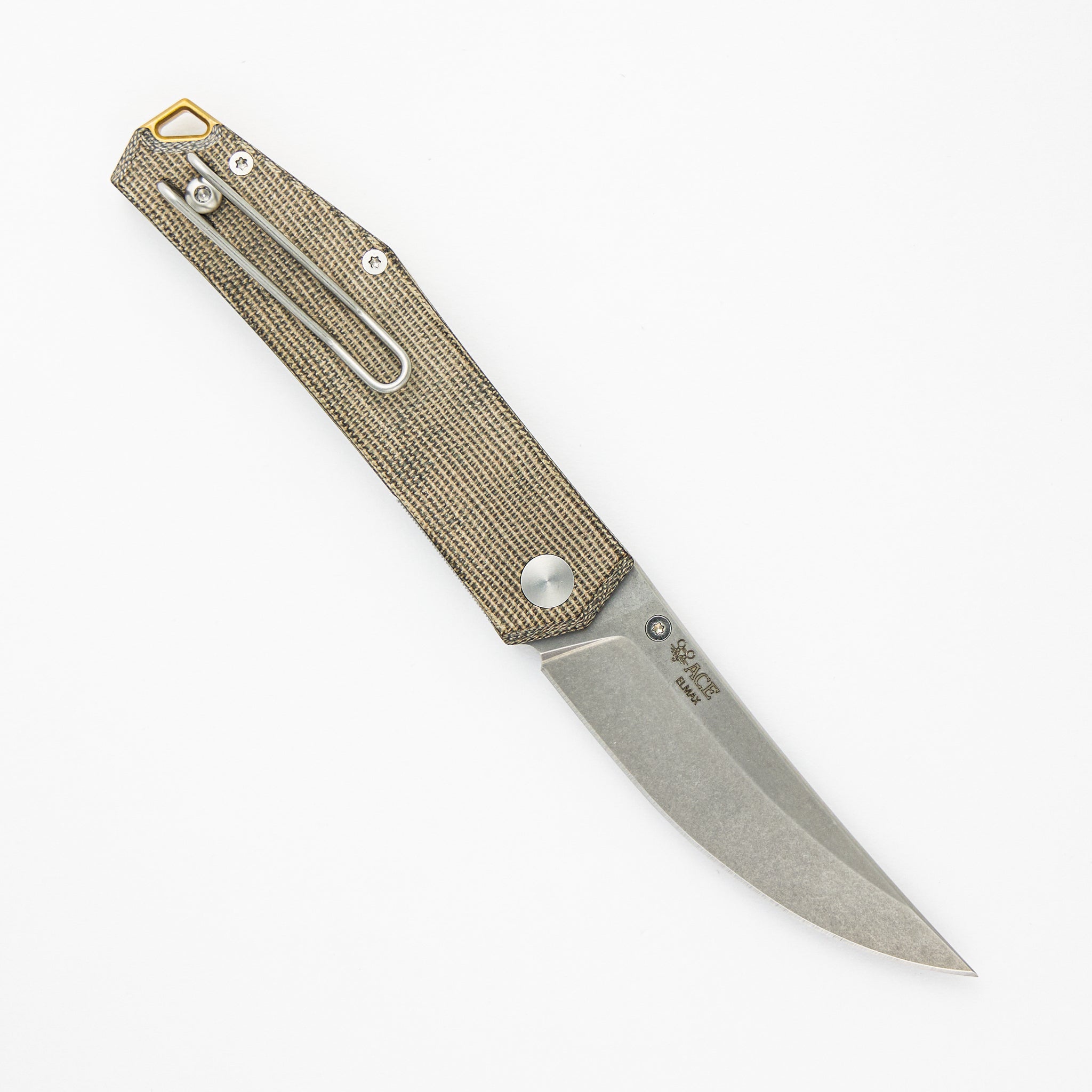 GiantMouse Clyde - Green Micarta - Brass