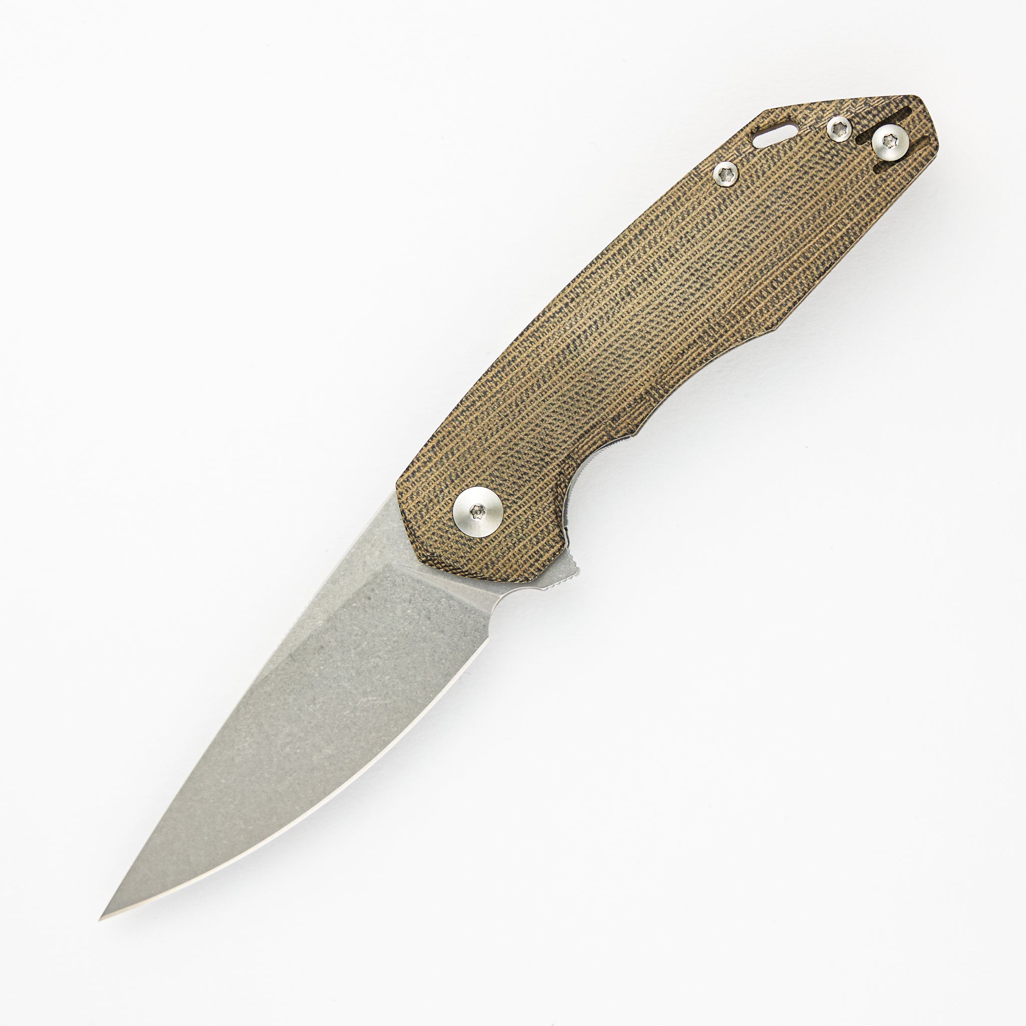 GiantMouse Corta - Green Canvas Micarta