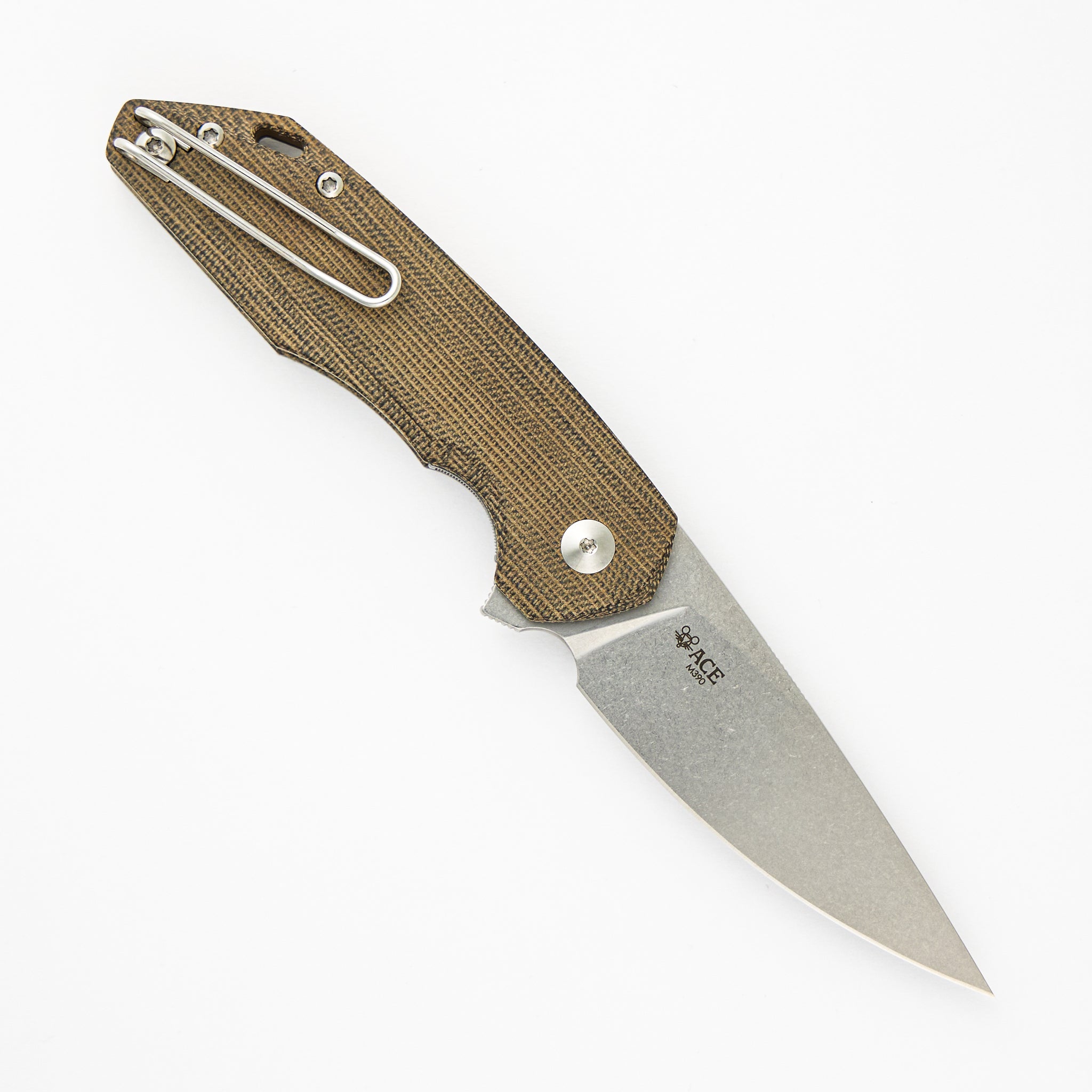 GiantMouse Corta - Green Canvas Micarta