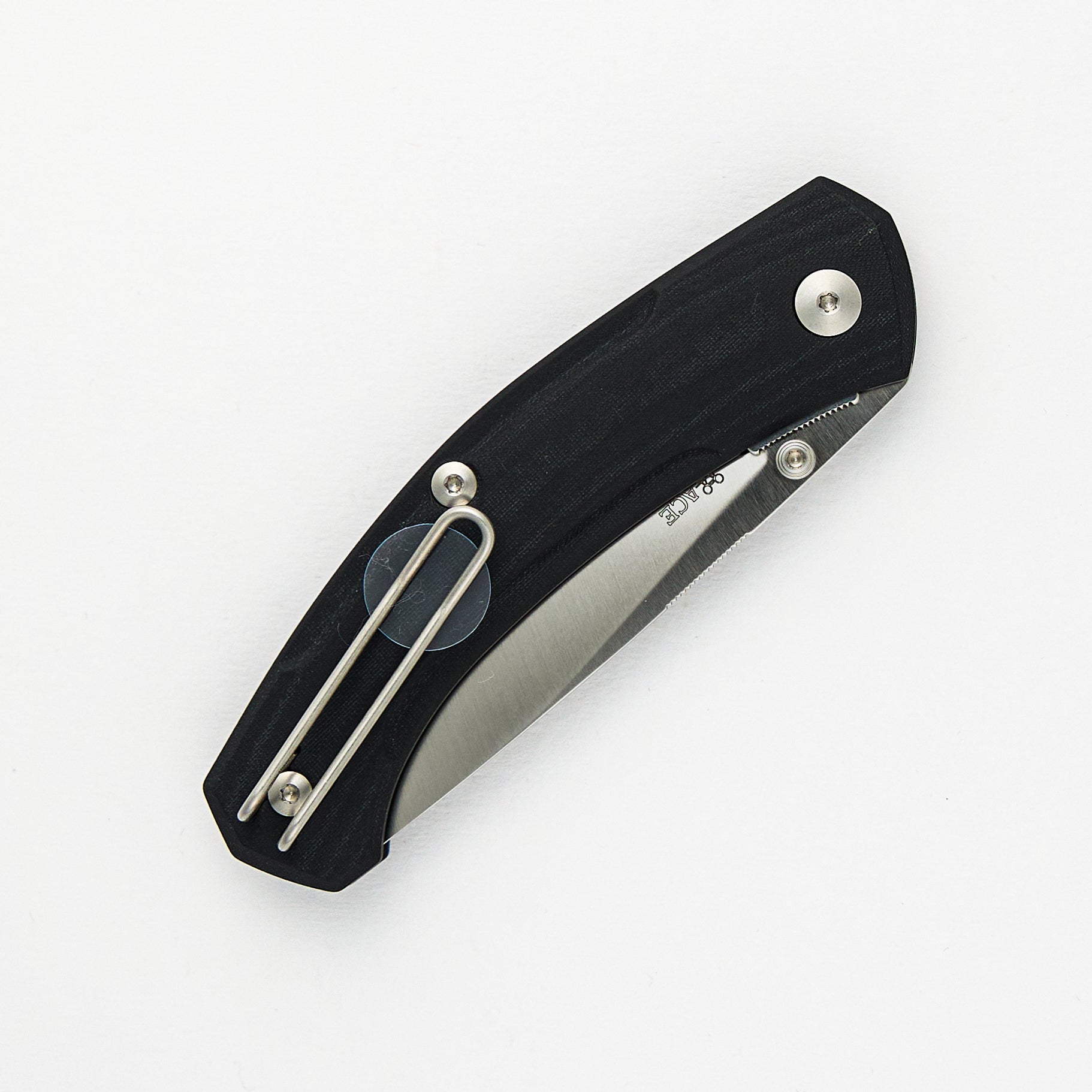 ACE Iona V2 - Black Linen Micarta - Satin