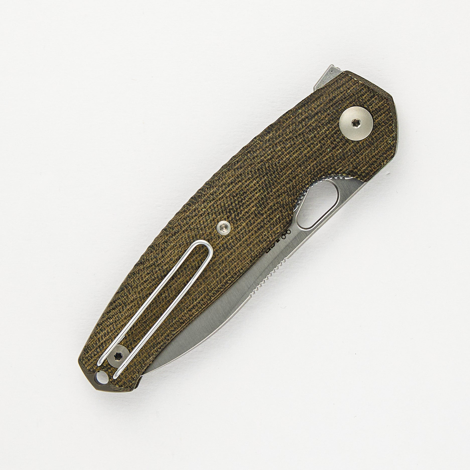 ACE JAGT - Green Canvas Micarta - Satin