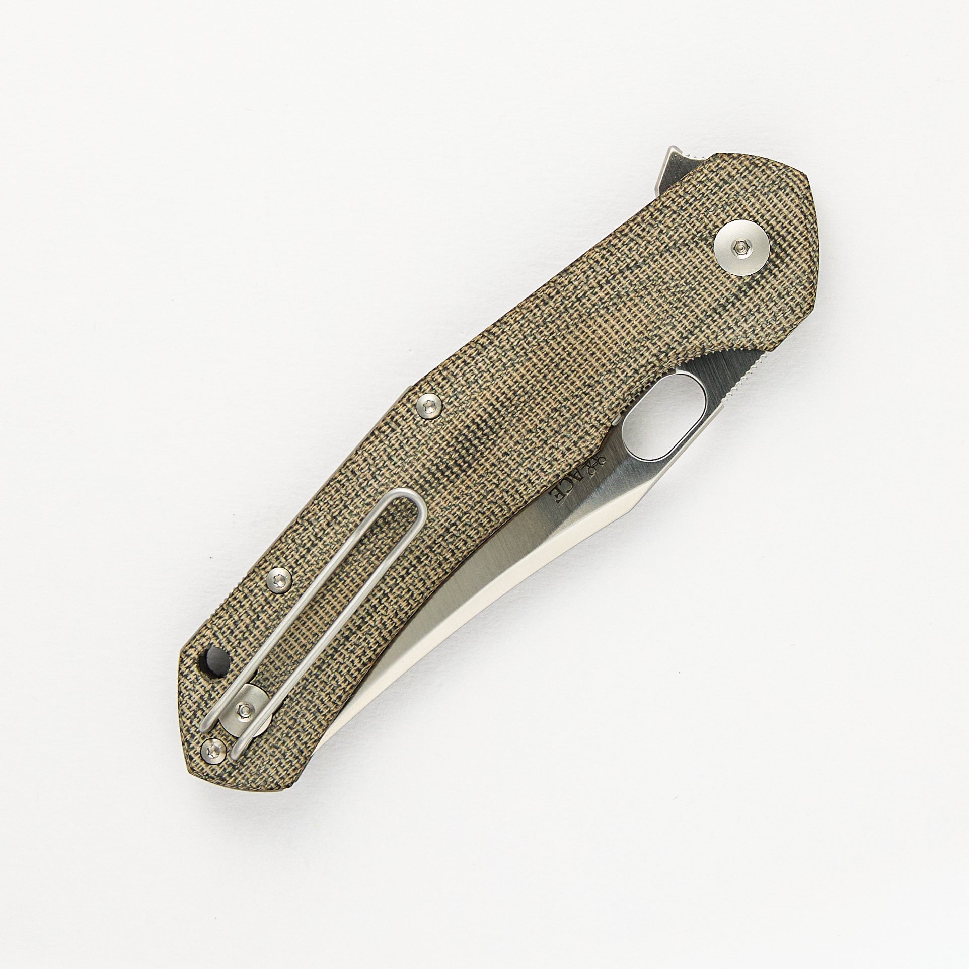 ACE Jutland - Green Canvas Micarta - Satin