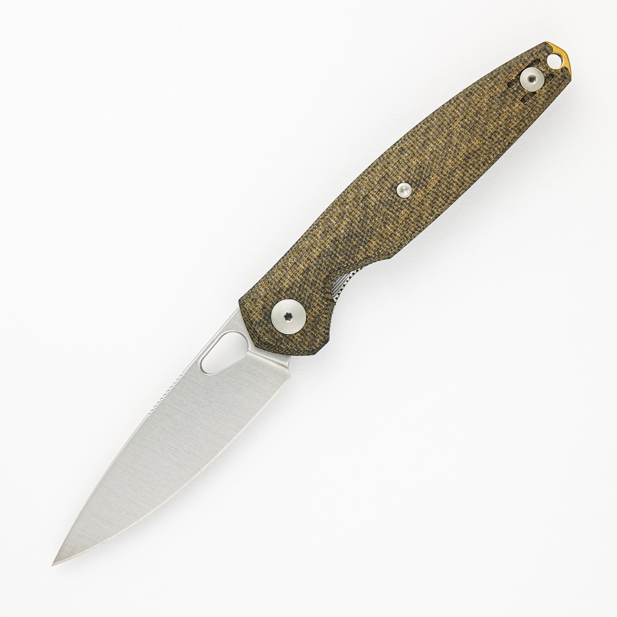 GiantMouse REO - Green Canvas Micarta