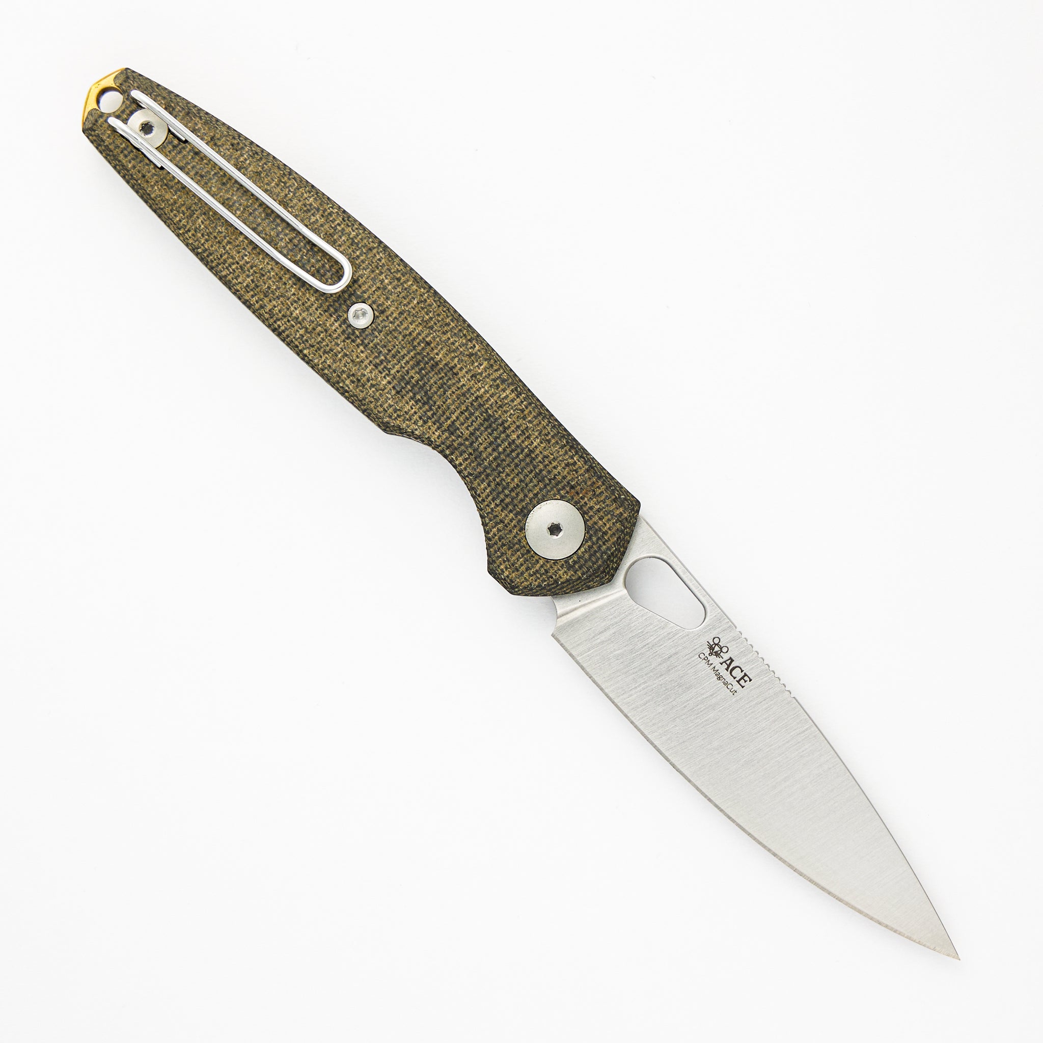 GiantMouse REO - Green Canvas Micarta