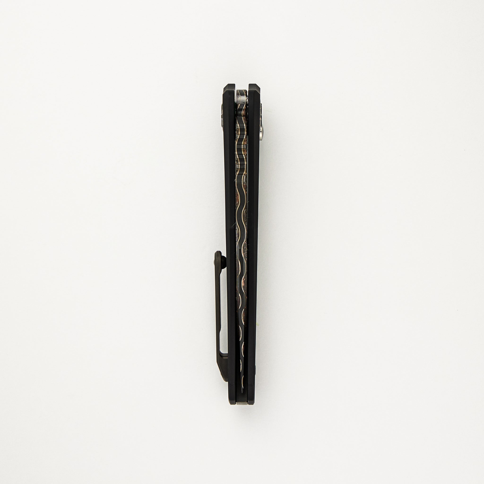 Custom Wraith V4 Manual - Bowie Edge Vegas Forge San Mai - Aluminum/Snake Skin Carbon Fiber Handle - S/N 24 of 25