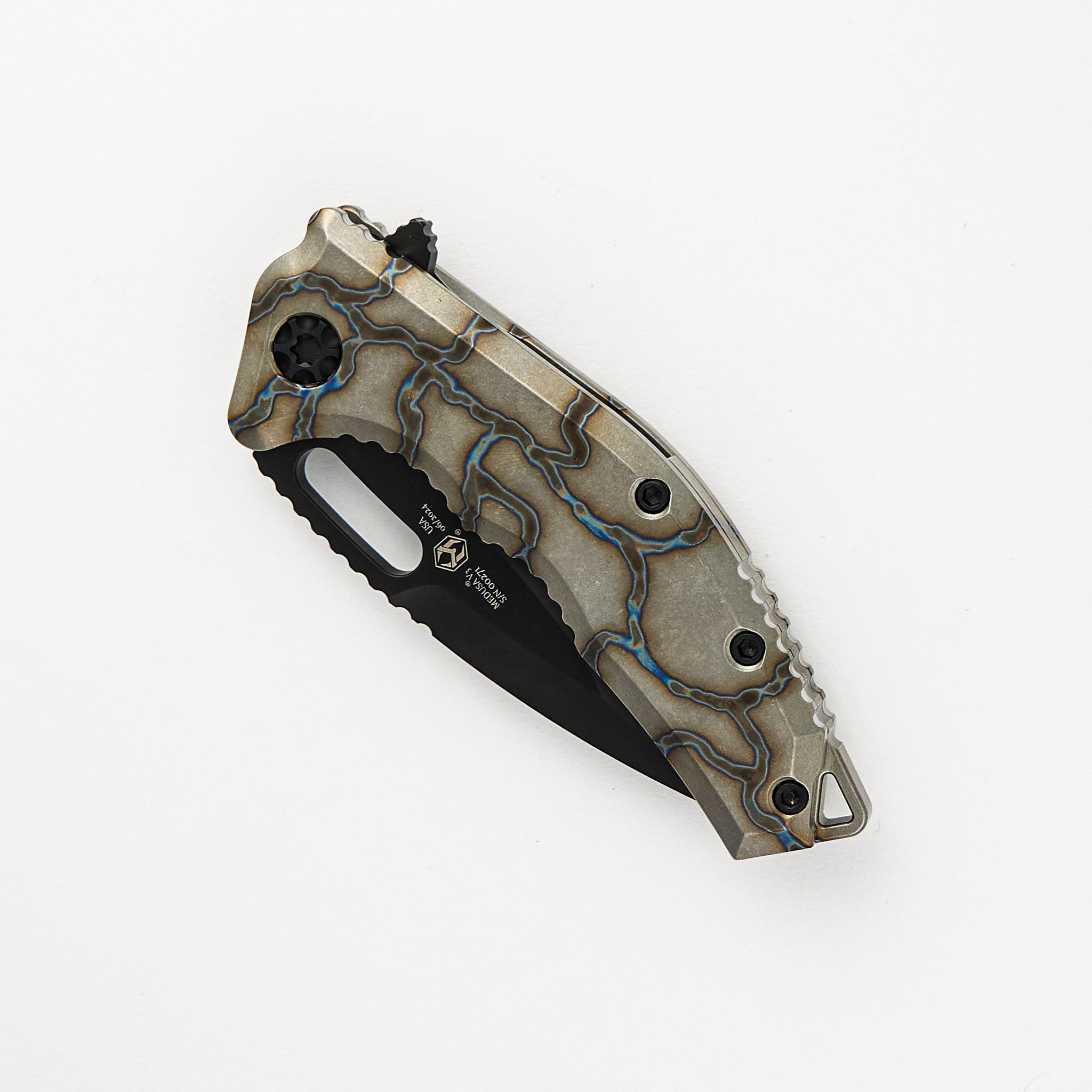 Medusa Manual - Tanto DLC Flamed Titanium Handle