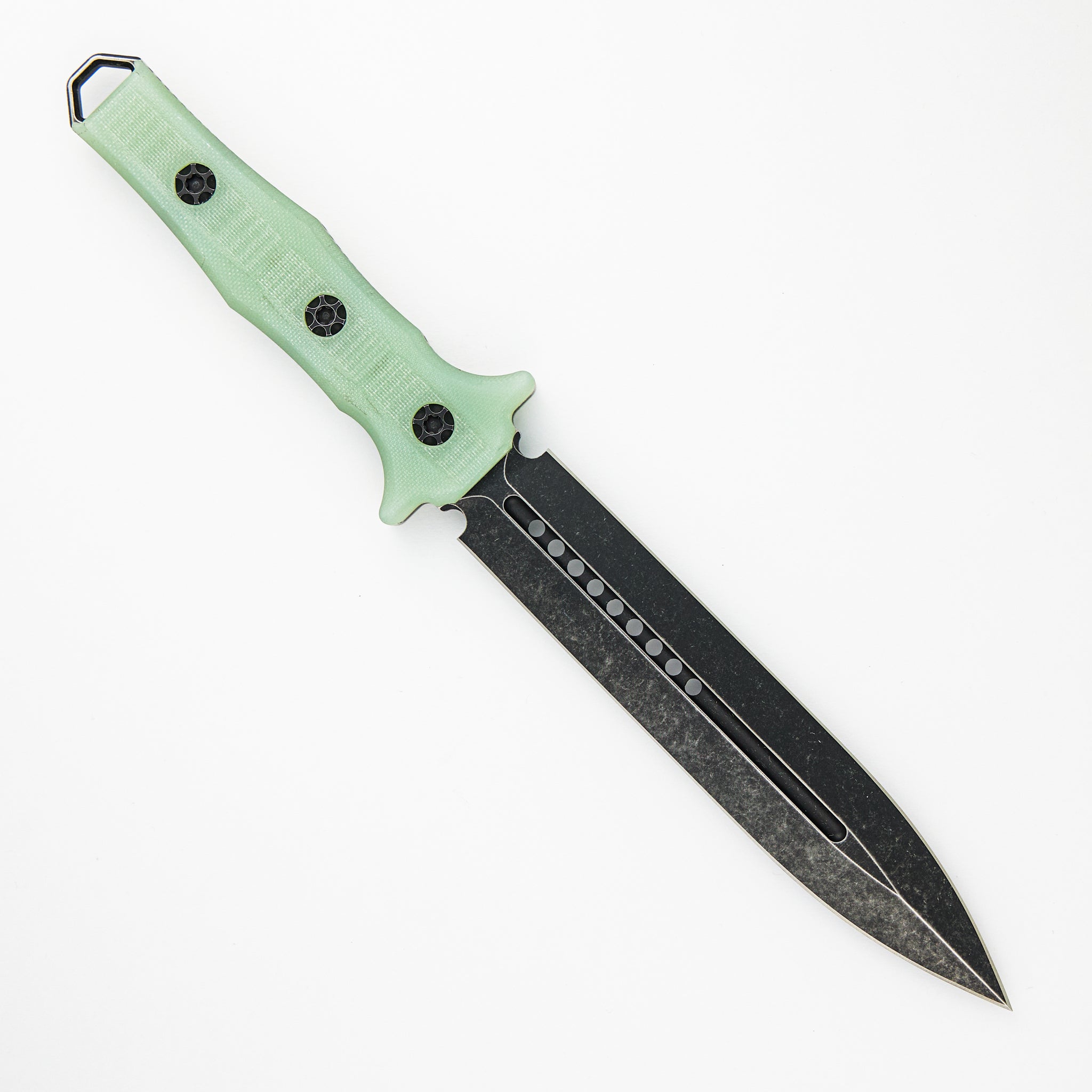 Nephilim – Jade G10 Handle – Battle Worn Elmax Blade