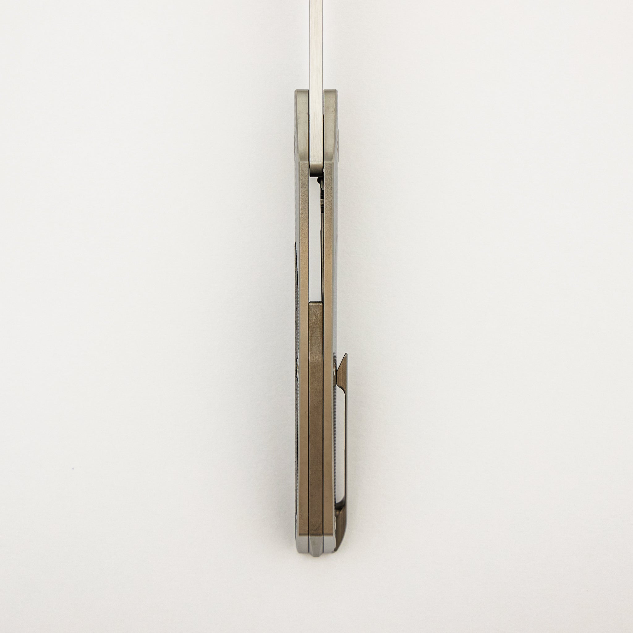 Model T Gen. 2 - Blasted Finish Titanium Handle - CarboTi Inlay - RWL-34 Blade - S/N 291