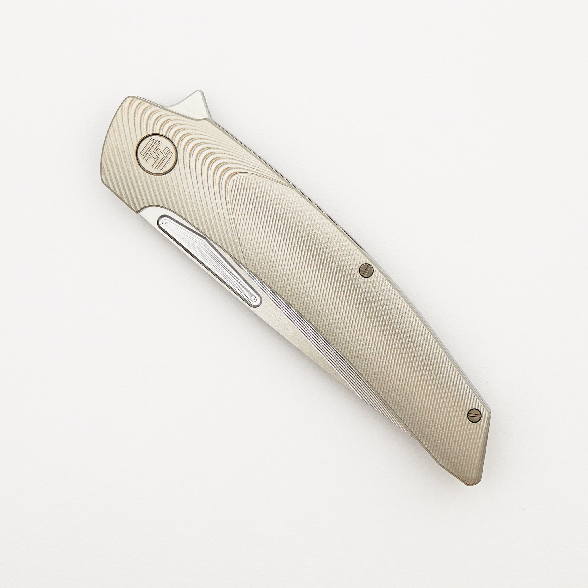 Model T Gen. 2 - Titanium Handle W/ Bolster Milling - RWL-34 Blade