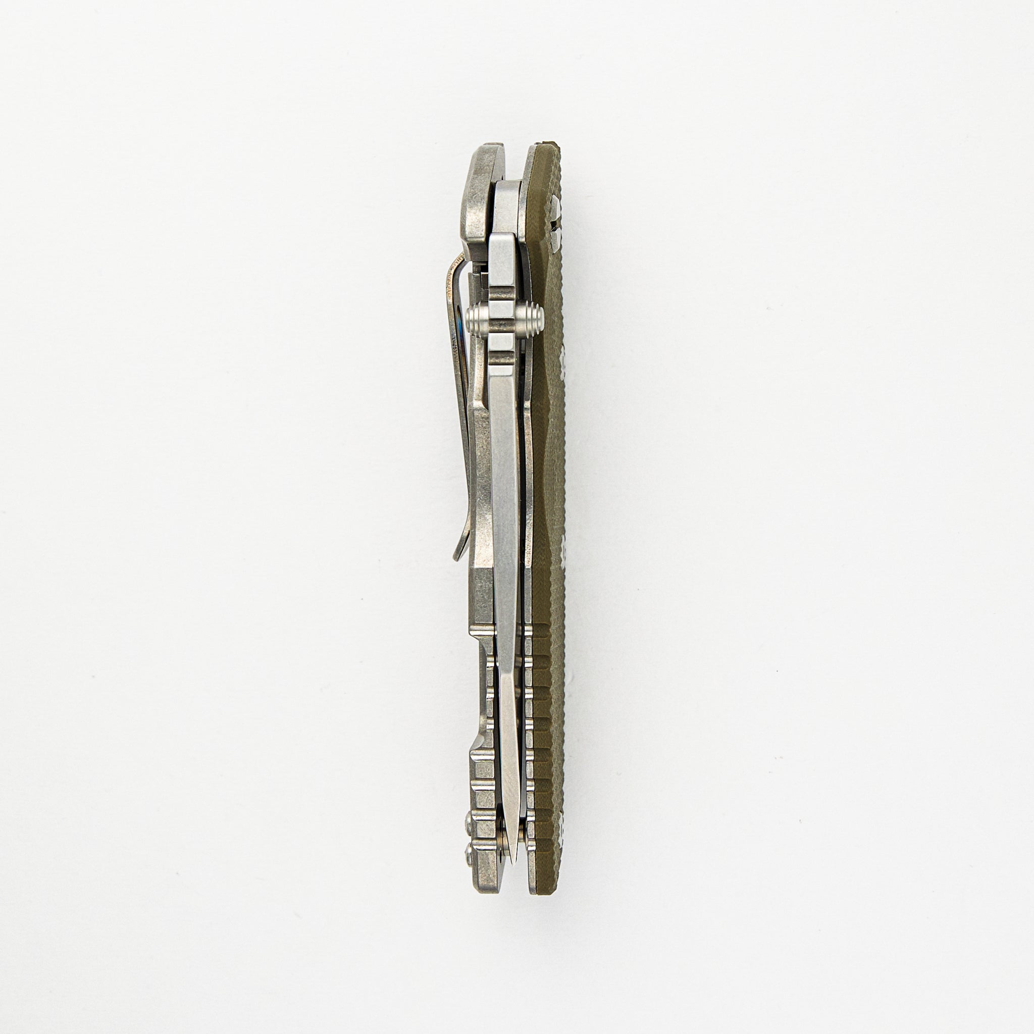 Eklipse 3.5" - S45VN Spearpoint - Tri-Way - Stonewash - OD Green G10