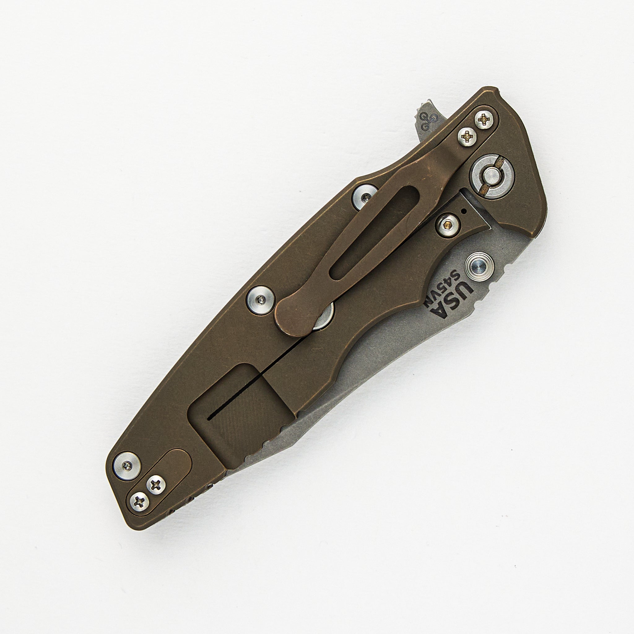 Eklipse 3.5" - S45VN Spearpoint - Tri-Way - Battle Bronze - Black G10