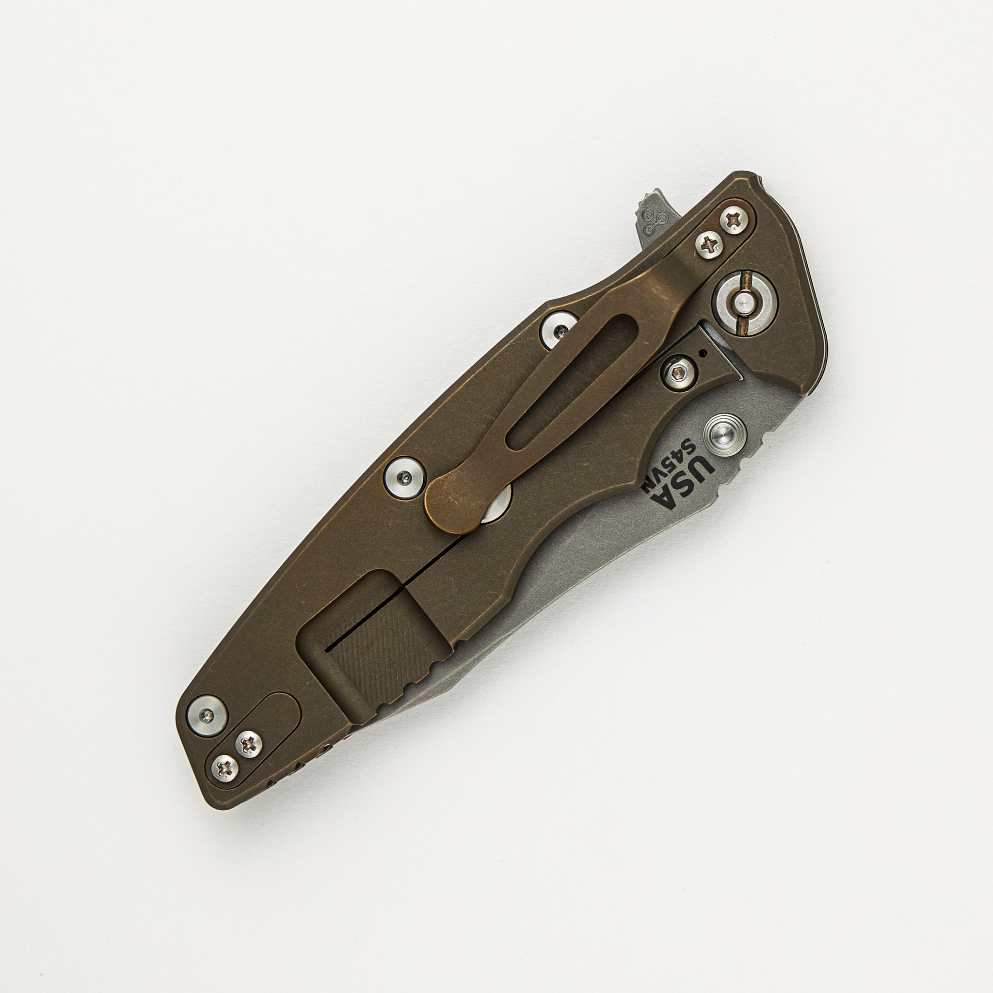 Eklipse 3.5" - Slicer S45VN Blade - Hollow Grind - Tri-Way - Battle Bronze - Black G10
