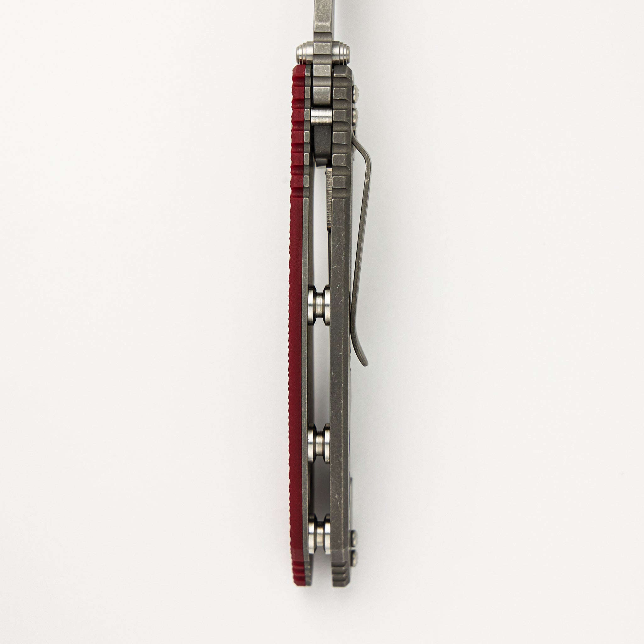 XM-18 3.5″ - Bowie S45VN - Non Flipper - Tri-Way - Working Finish - Red G10