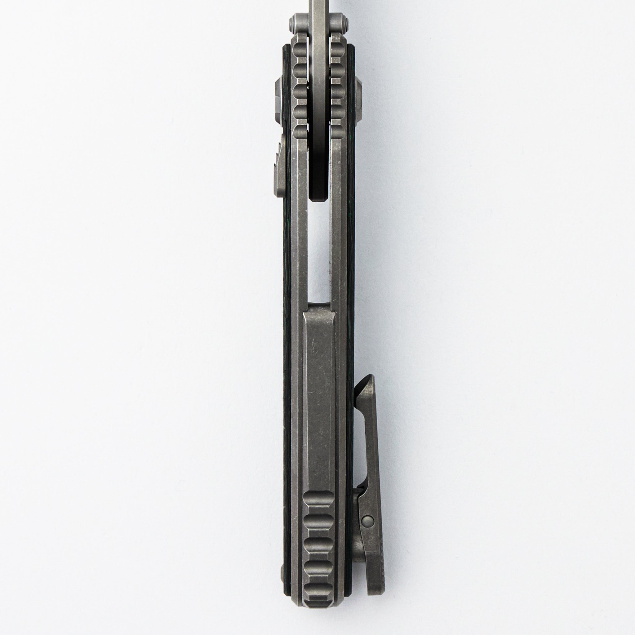 Talon - Brightwashed Titanium/Green TechnoCarbo Handle - M390 Blade