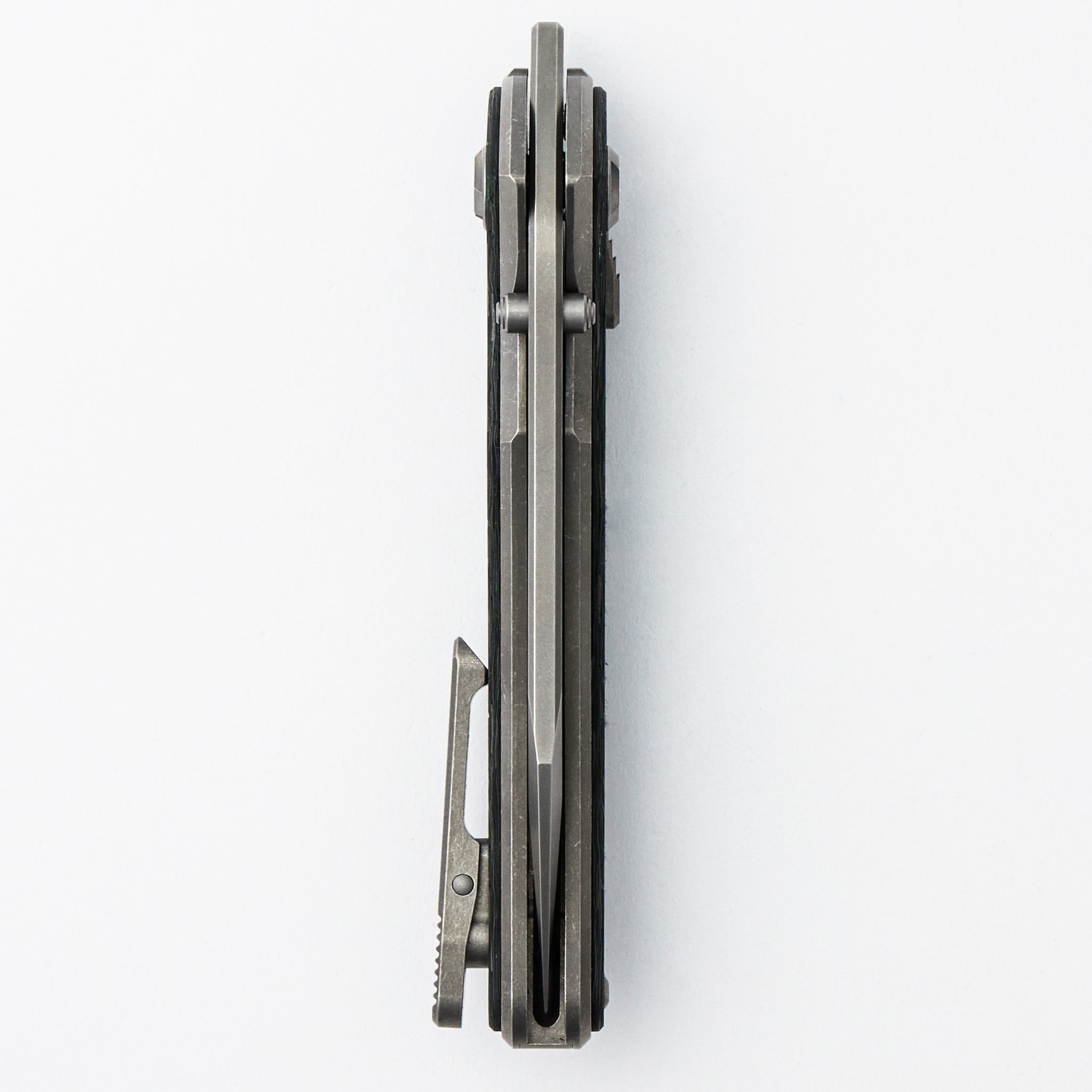 Talon - Brightwashed Titanium/Green TechnoCarbo Handle - M390 Blade