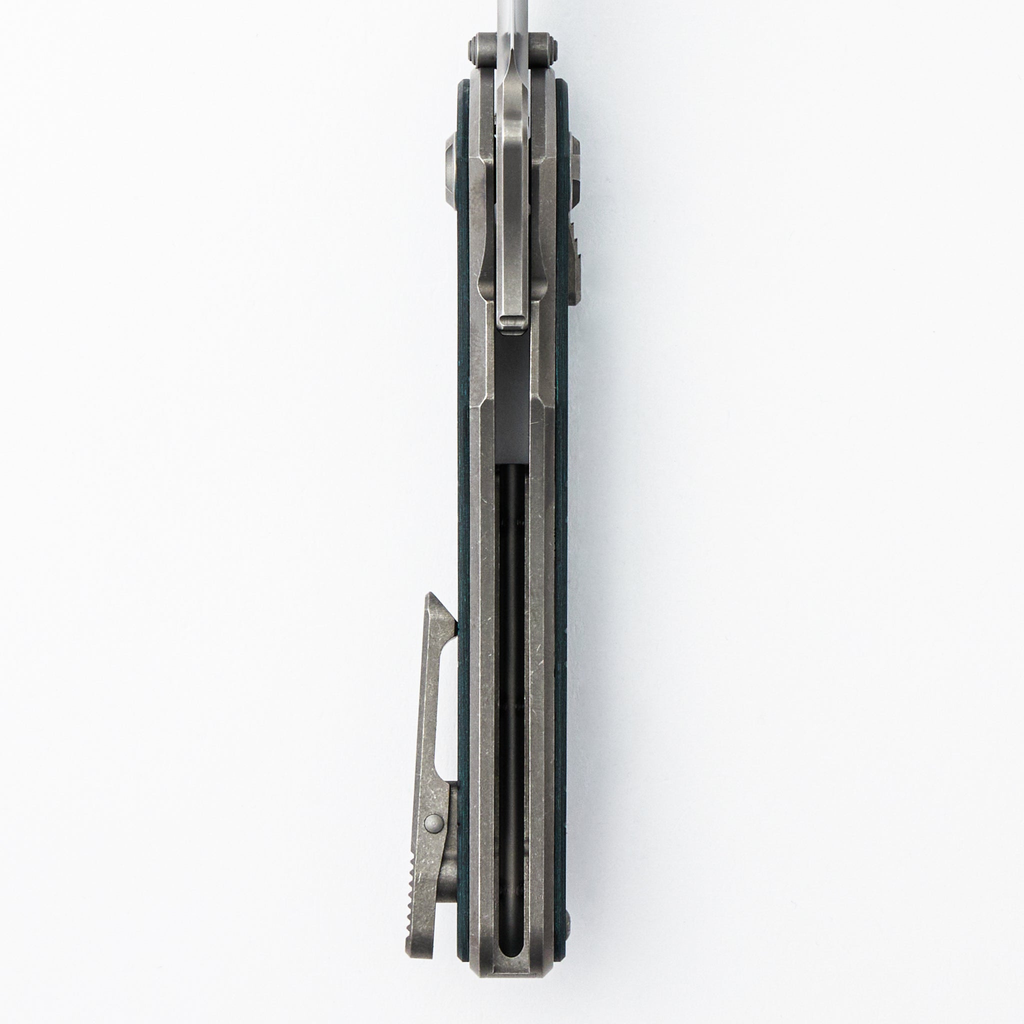 Talon - Brightwashed Titanium/Linear Teal CarboTi Handle - M390 Blade