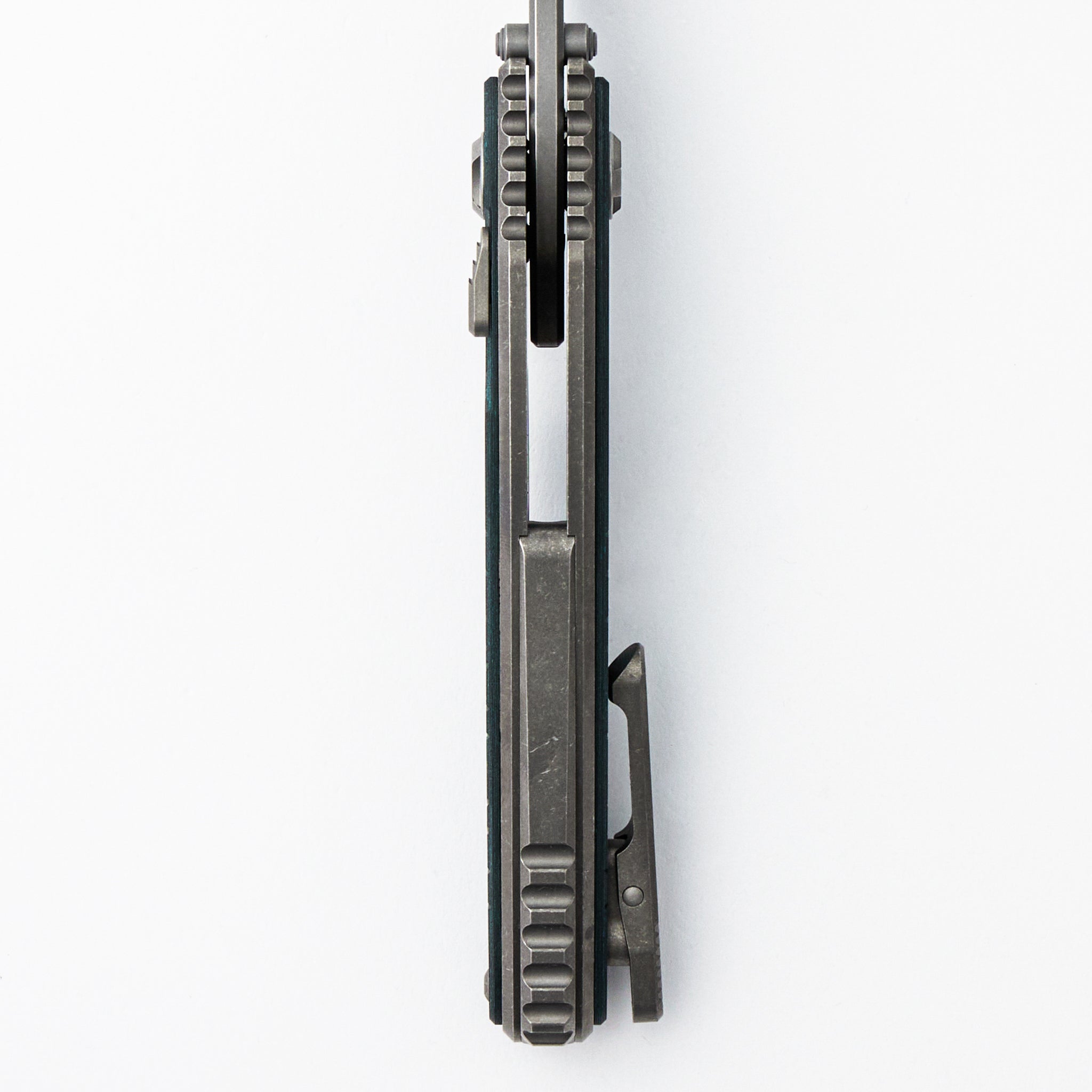 Talon - Brightwashed Titanium/Linear Teal CarboTi Handle - M390 Blade