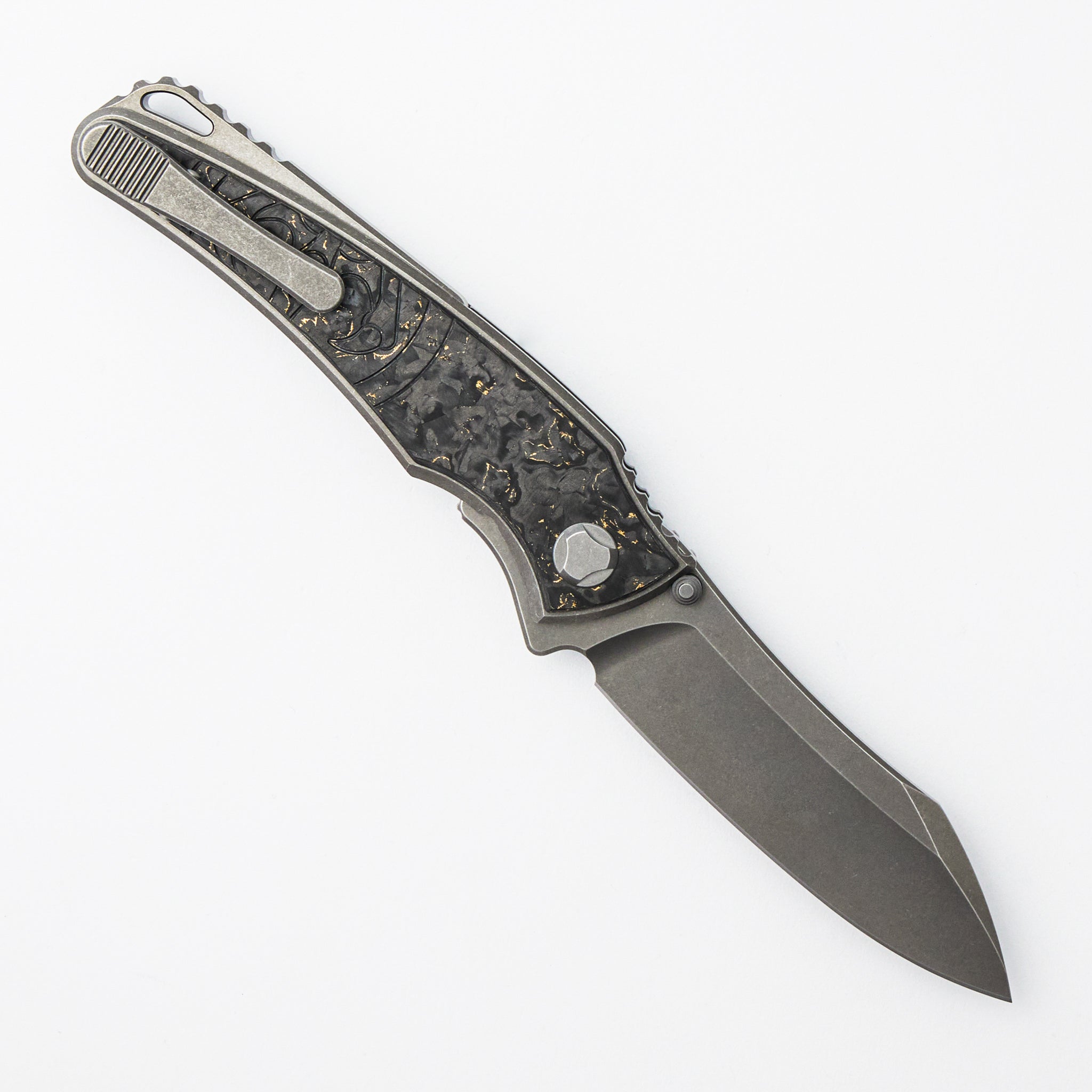 Talon - Brightwashed Titanium/Bronze TechnoCarbo Handle - M390 Blade