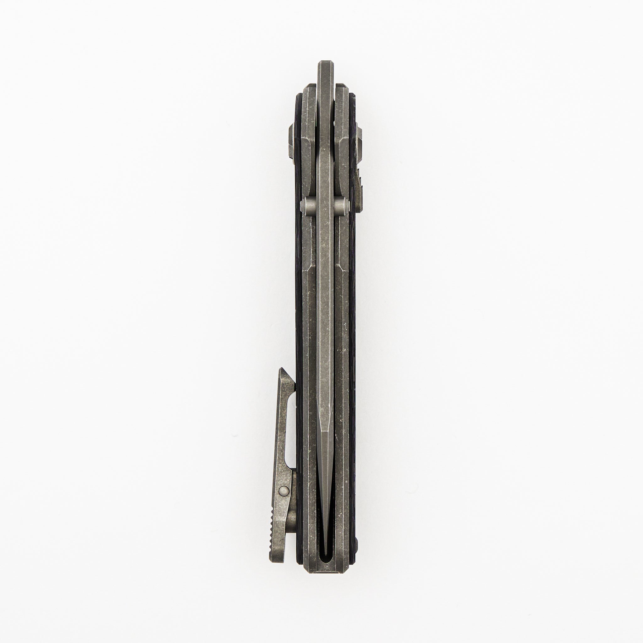 Talon - Tumbled Titanium/Purple TechnoCarbo Handle - M390 Blade