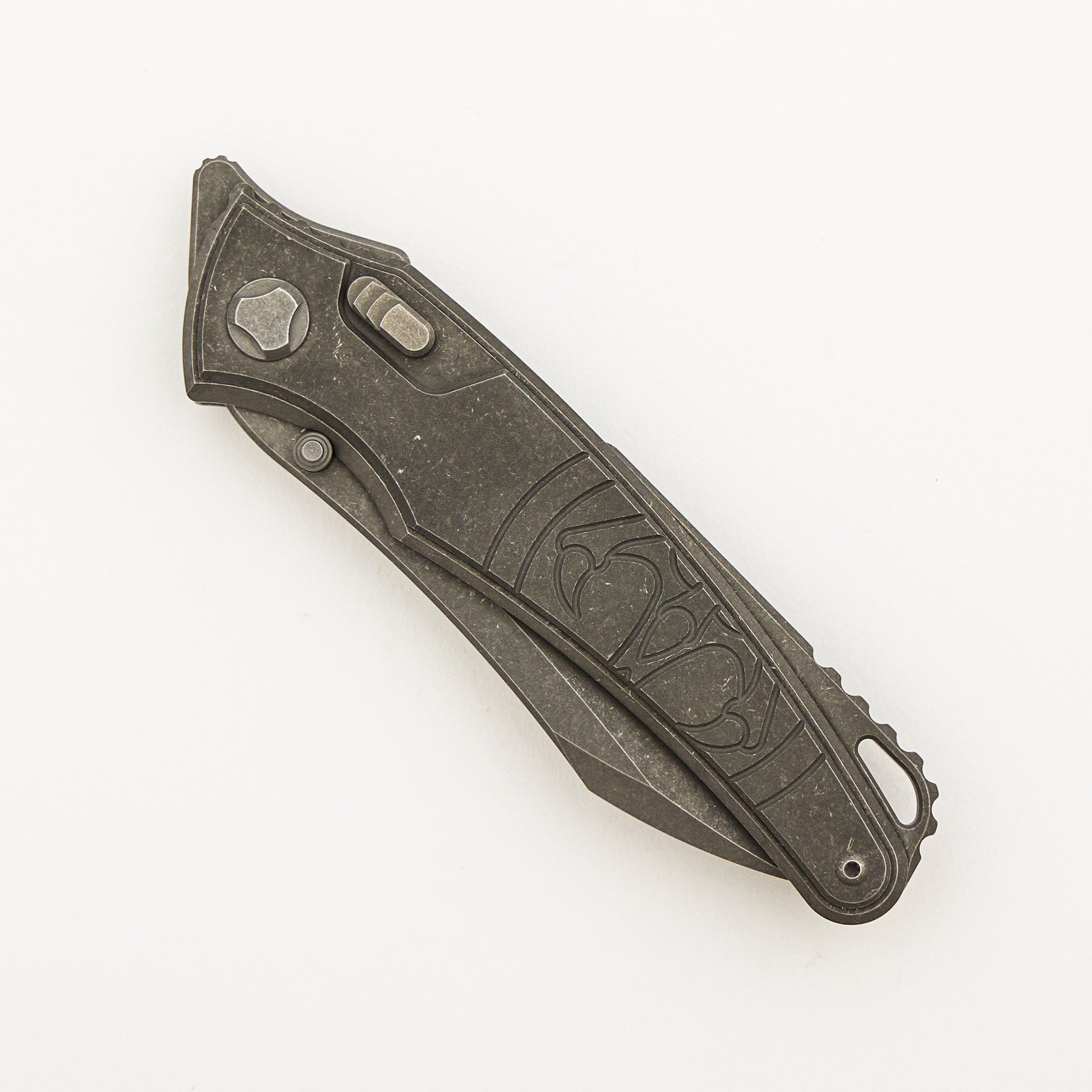 Talon - Stonewash Titanium Handle - M390 Blade