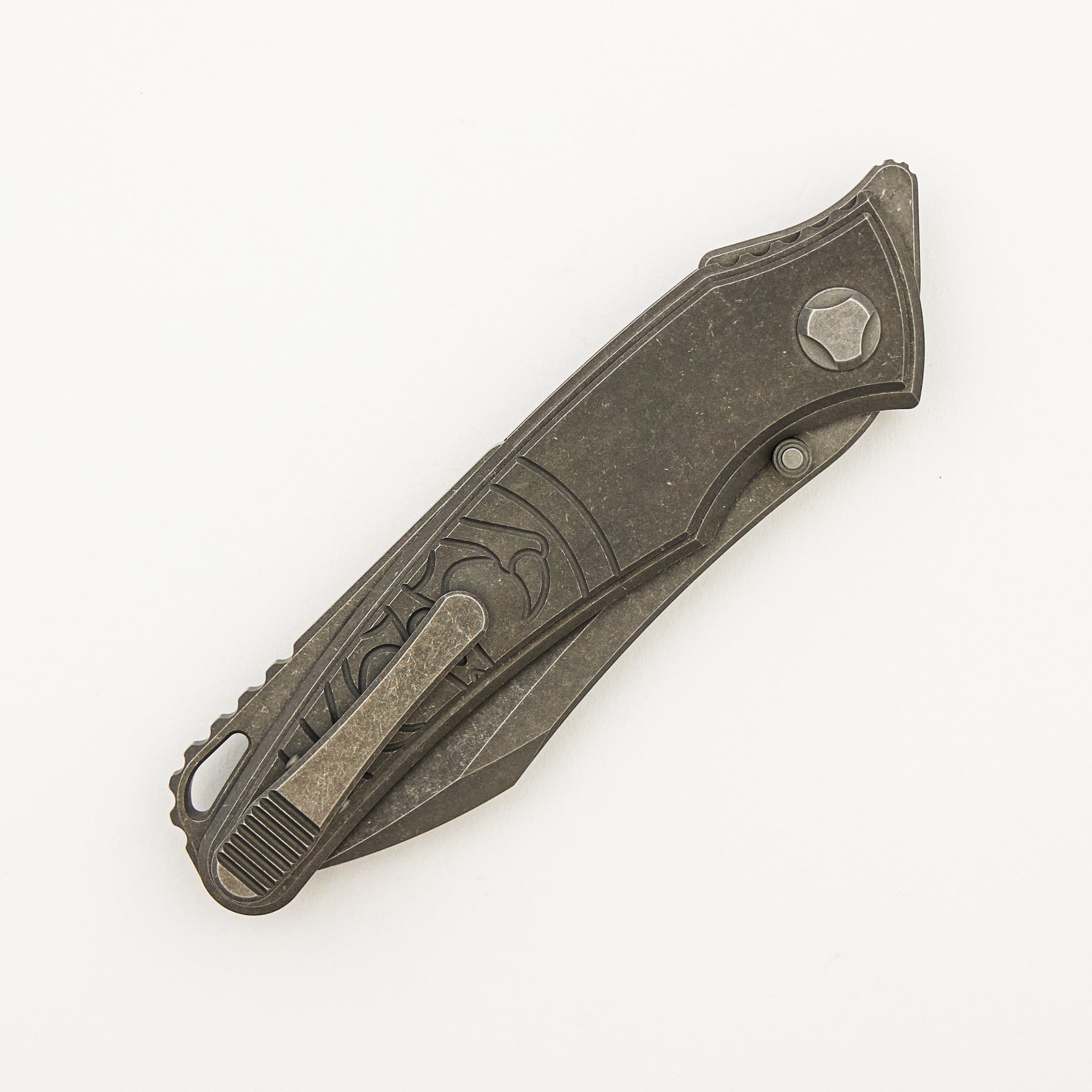 Talon - Stonewash Titanium Handle - M390 Blade