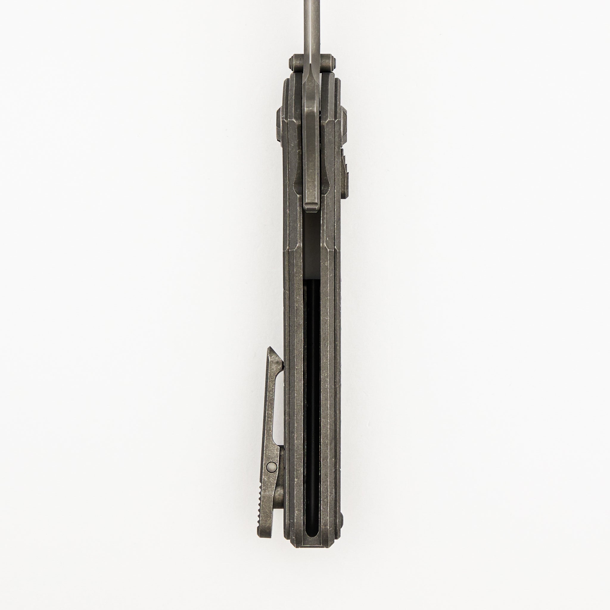 Talon - Tumbled Titanium Handle - M390 Blade