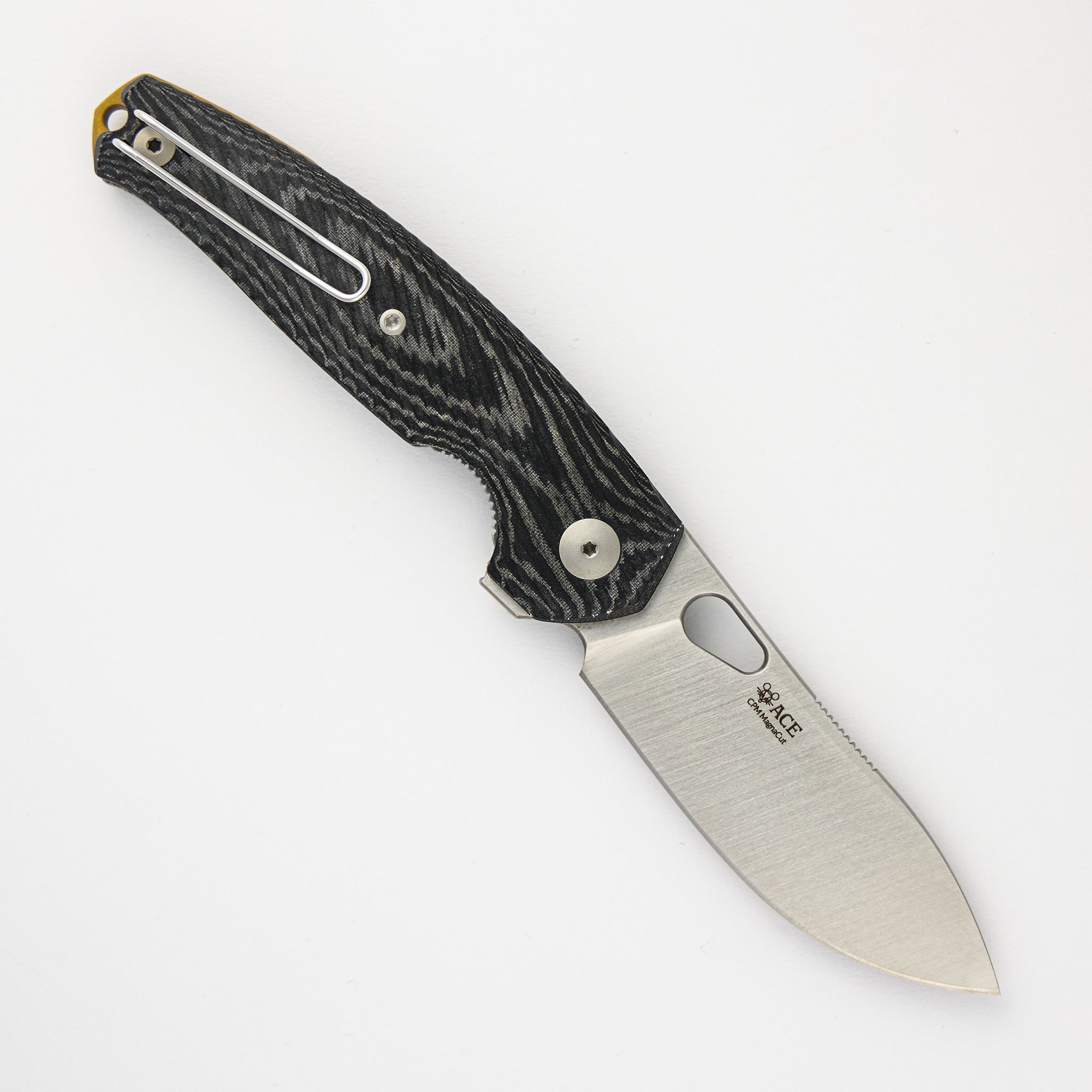ACE JAGT - Black Canvas Micarta - Satin