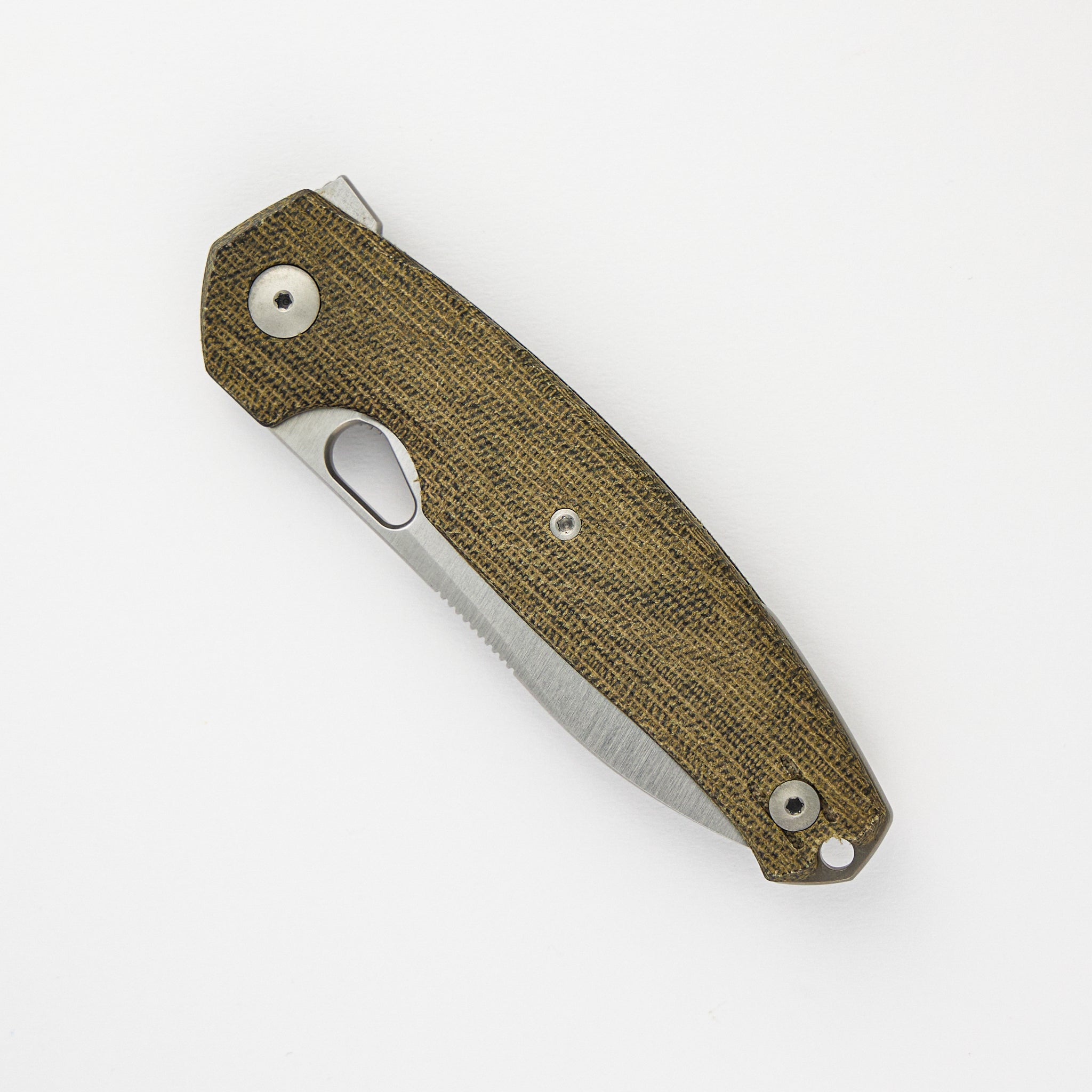 ACE JAGT - Green Canvas Micarta - Satin