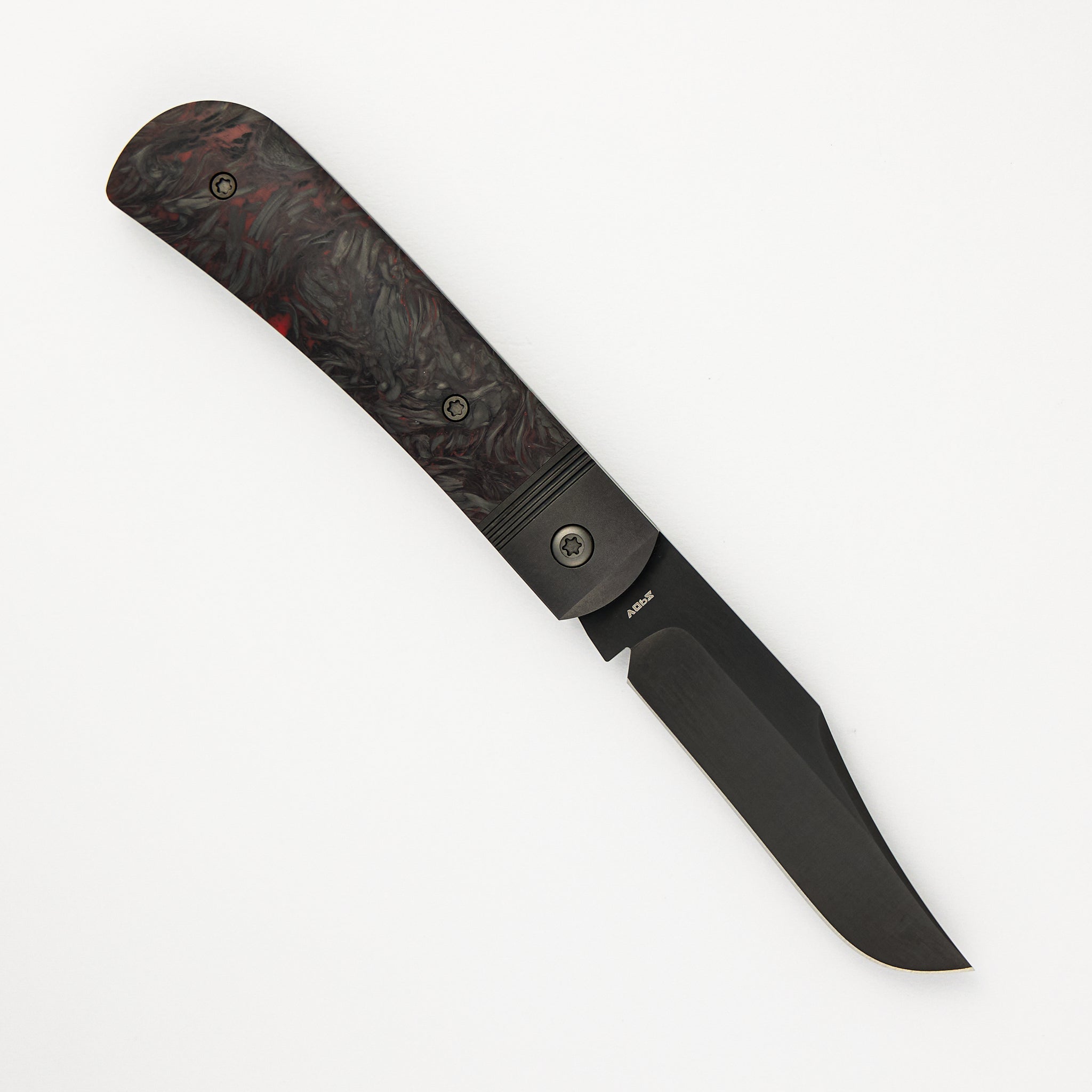 Benny's Clip - Fat Carbon Dark Matter Red Handle - S90V Blade