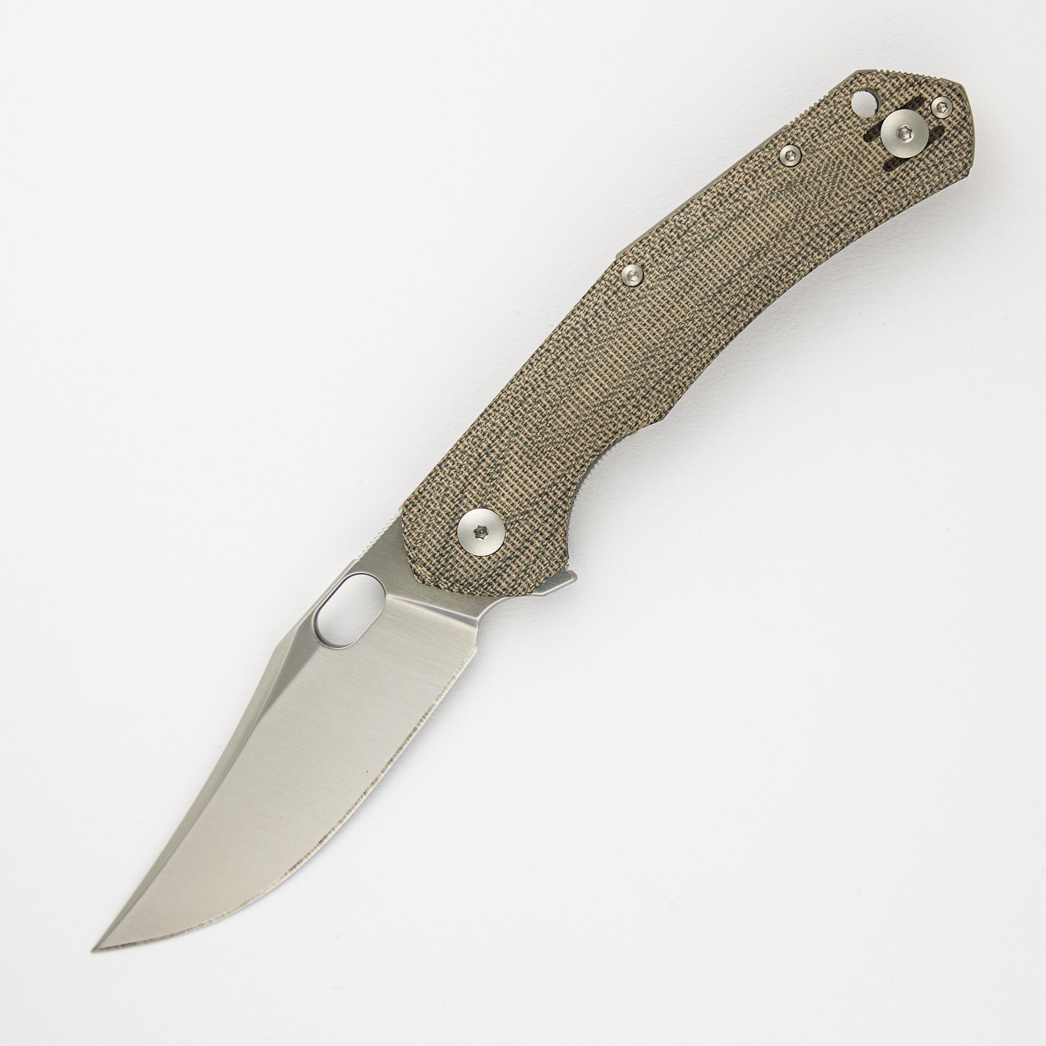 GiantMouse ACE Jutland - Green Canvas Micarta - Satin