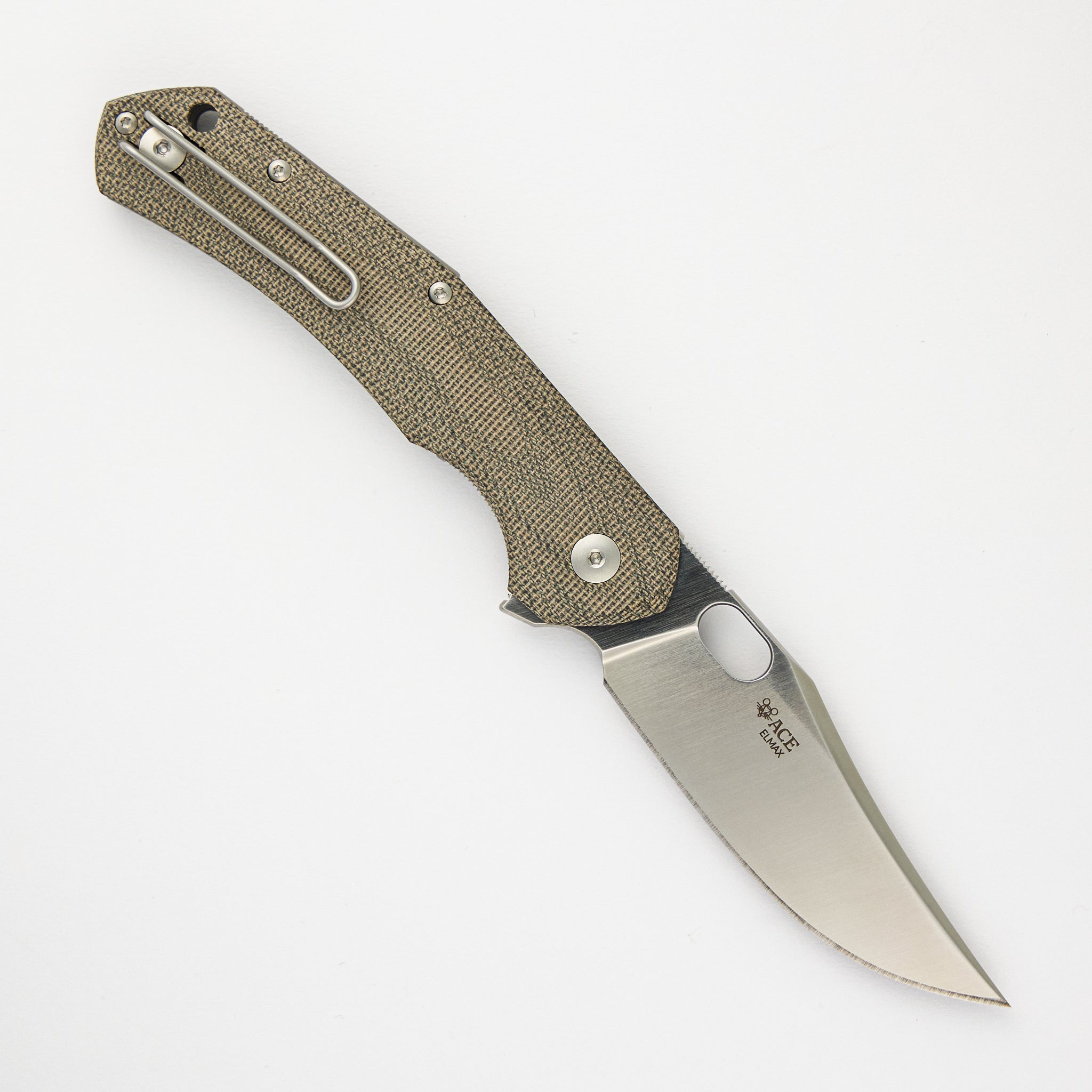 GiantMouse ACE Jutland - Green Canvas Micarta - Satin