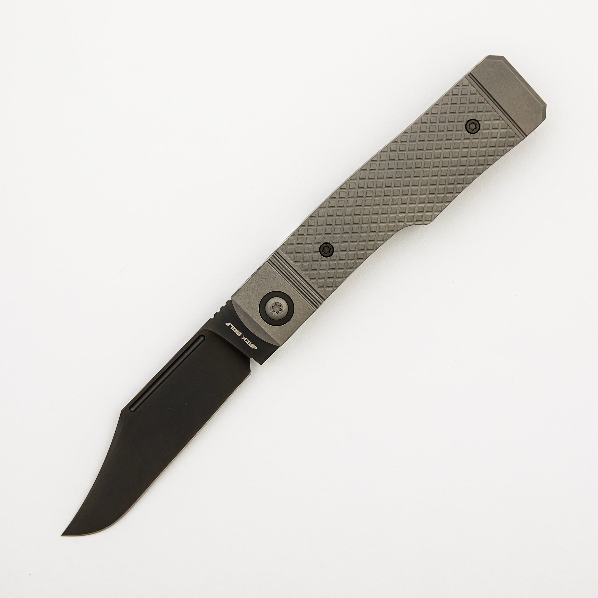 Gunslinger Jack - Titanium Cross Hatch - S90V Blade