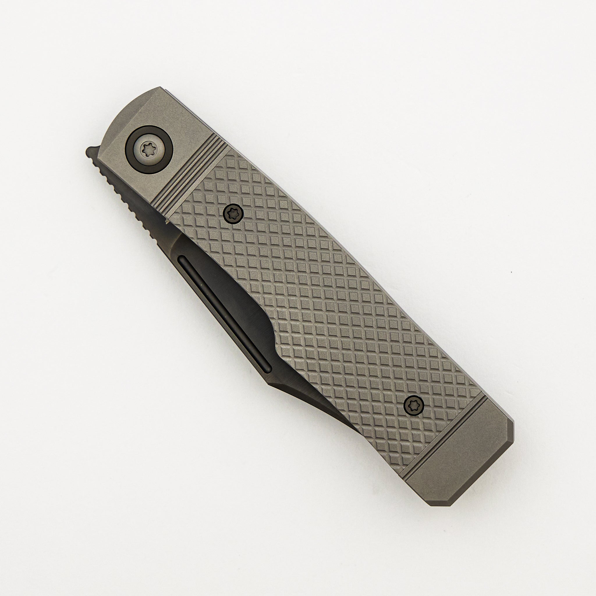 Gunslinger Jack - Titanium Cross Hatch - S90V Blade