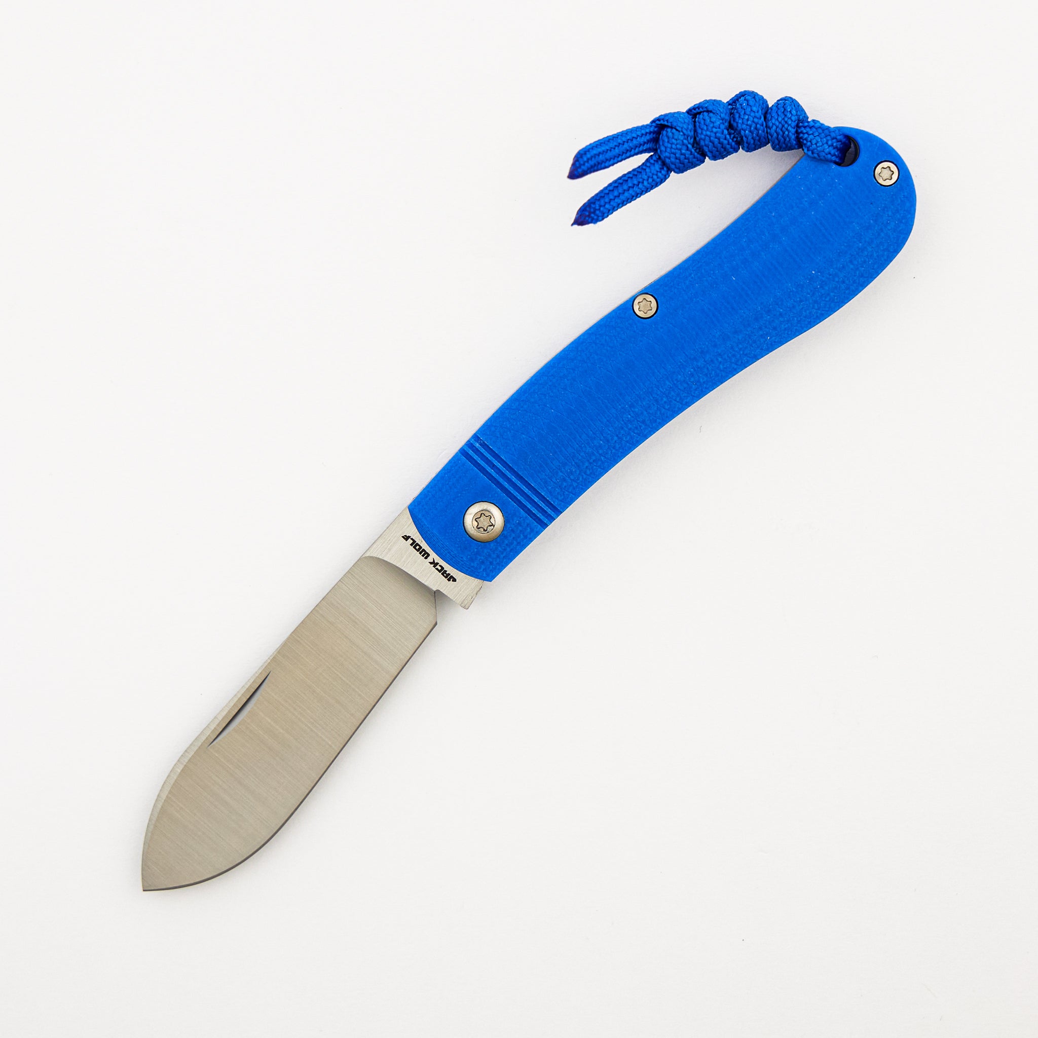 K9 Jack - Blue G10 Opposing Arcs - 154CM Blade