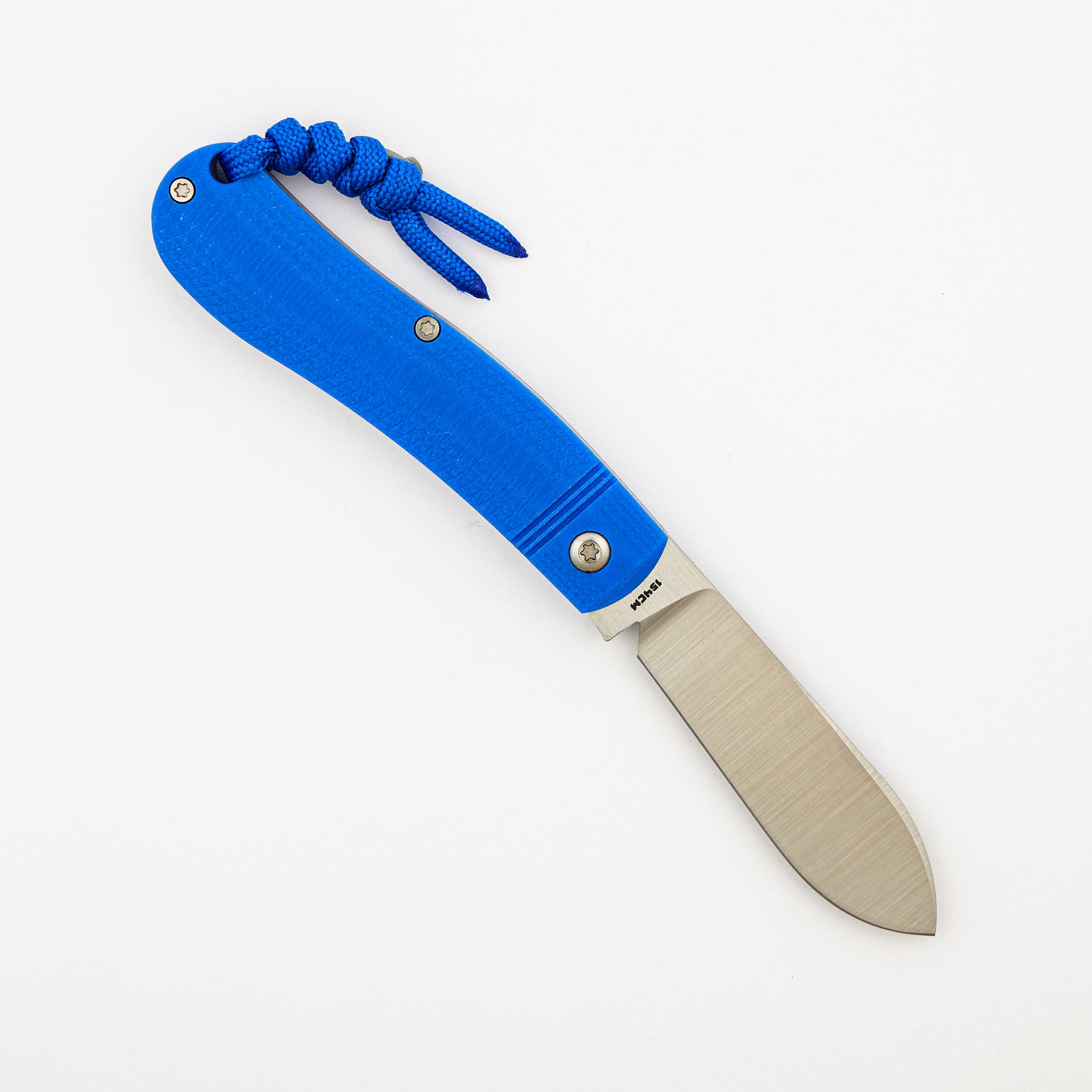 K9 Jack - Blue G10 Opposing Arcs - 154CM Blade