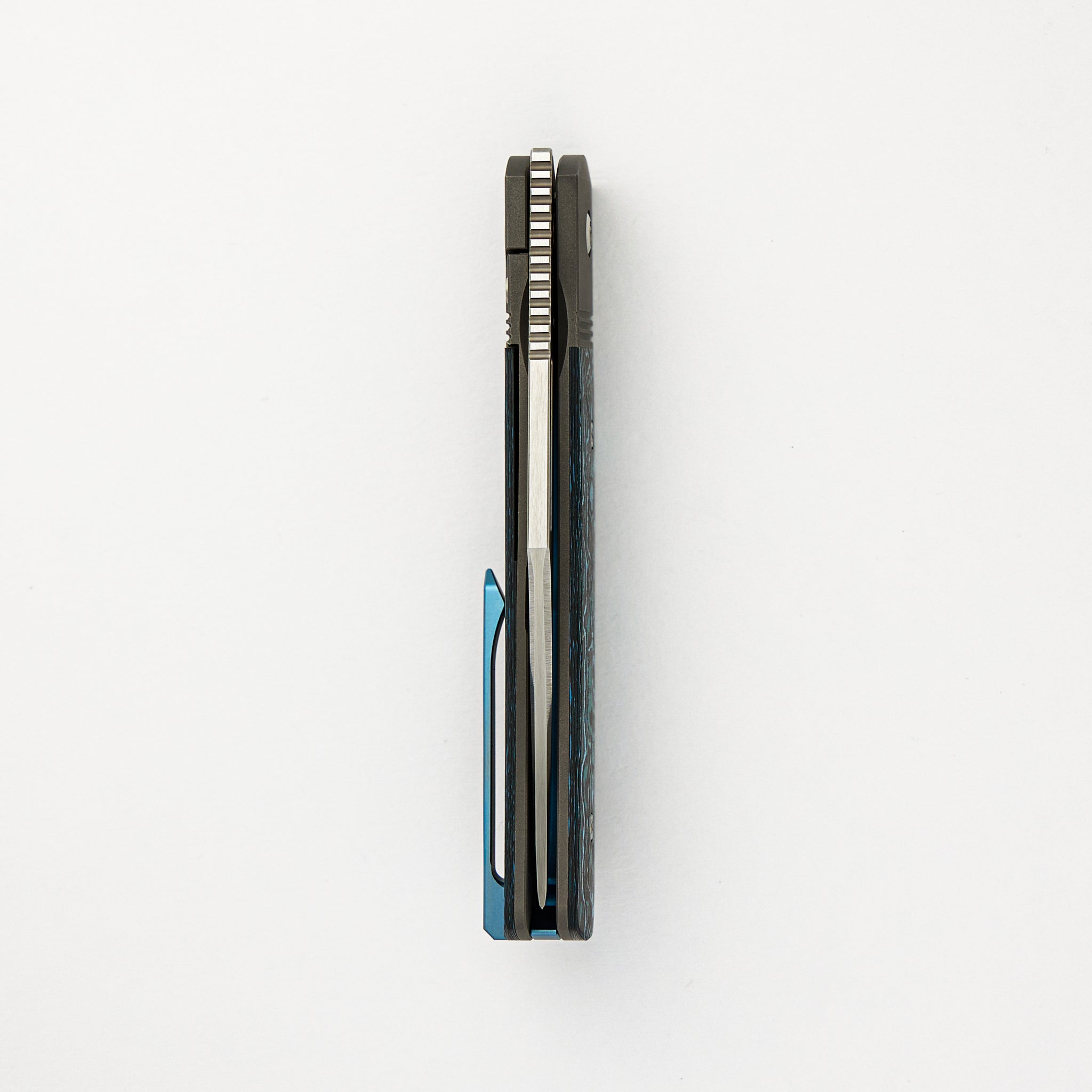 The Benny - Arctic Storm Fat Carbon Handle - Belt Satin Lannys Clip Blade