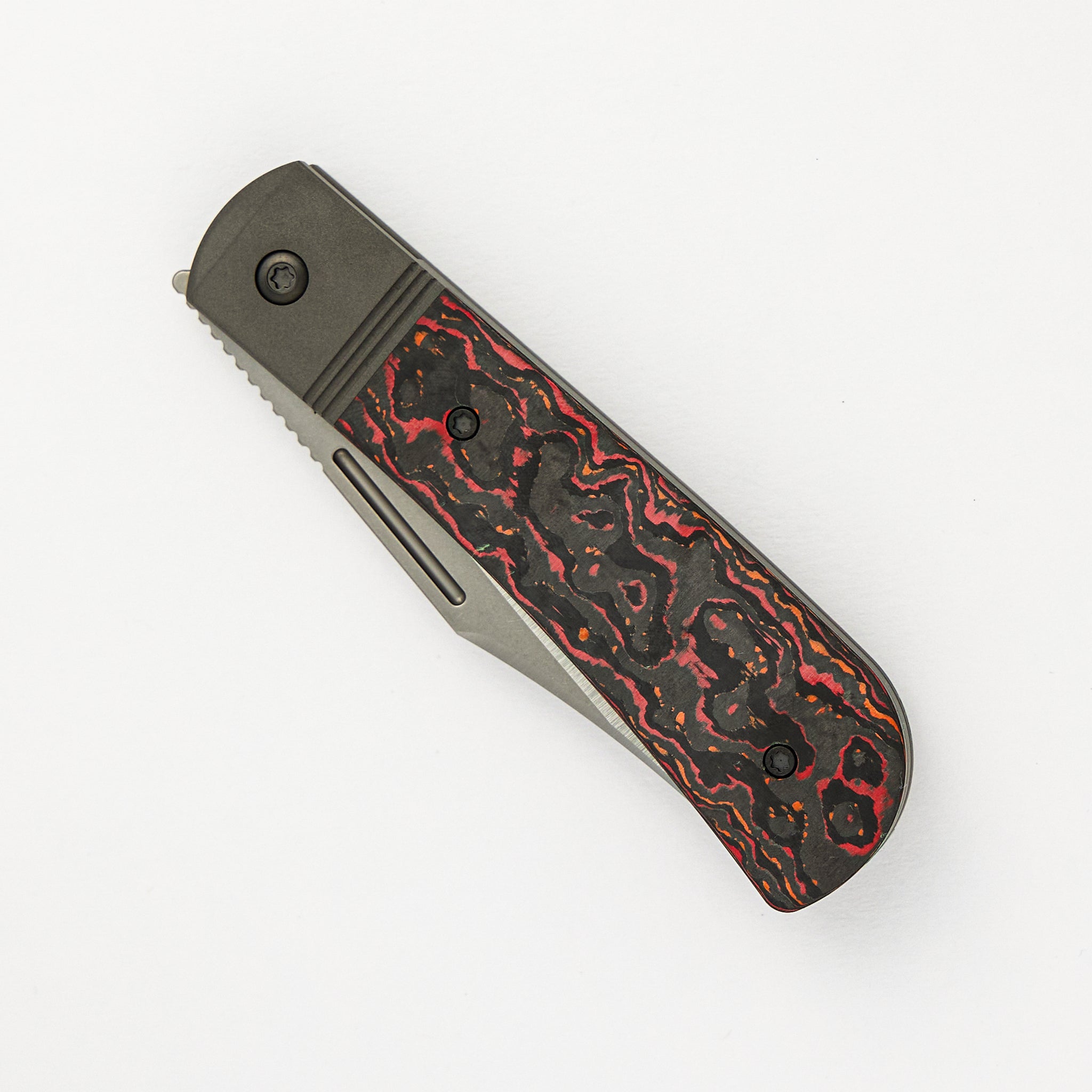 The Benny - Mars Valley Fat Carbon Handle - Belt Satin Lannys Clip Blade