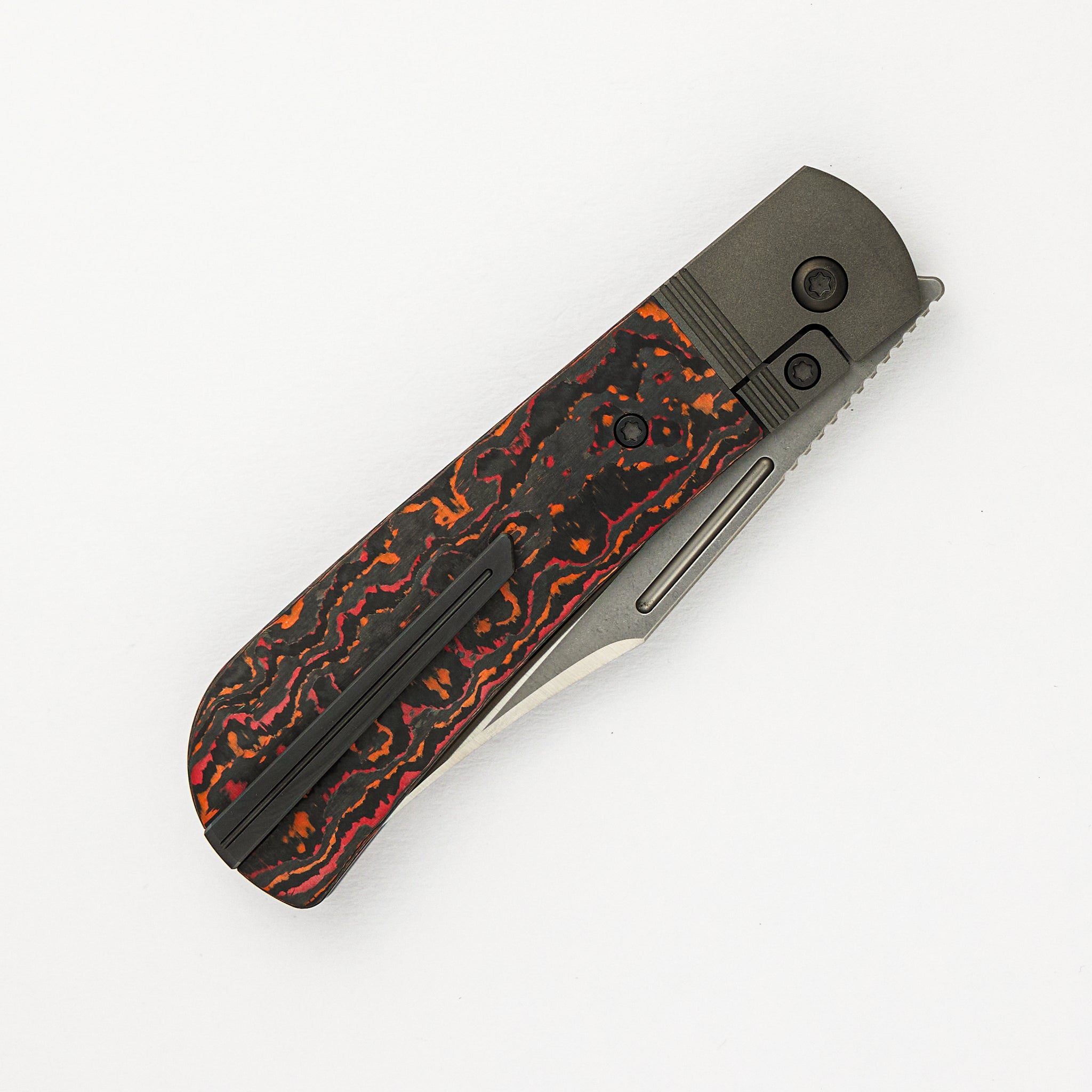 The Benny - Mars Valley Fat Carbon Handle - Belt Satin Lannys Clip Blade