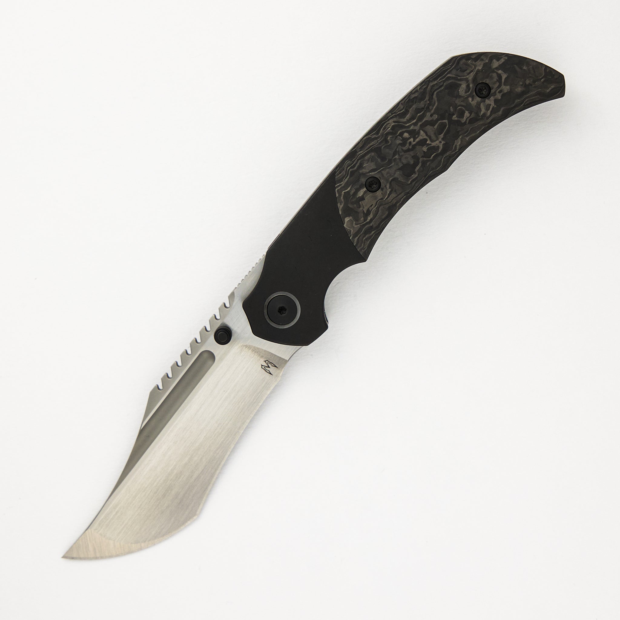 Mini Ultimatum - Hand Rub MagnaCut Blade Grind No. 2 - Black TechnoCarbo/Black PVD Titanium