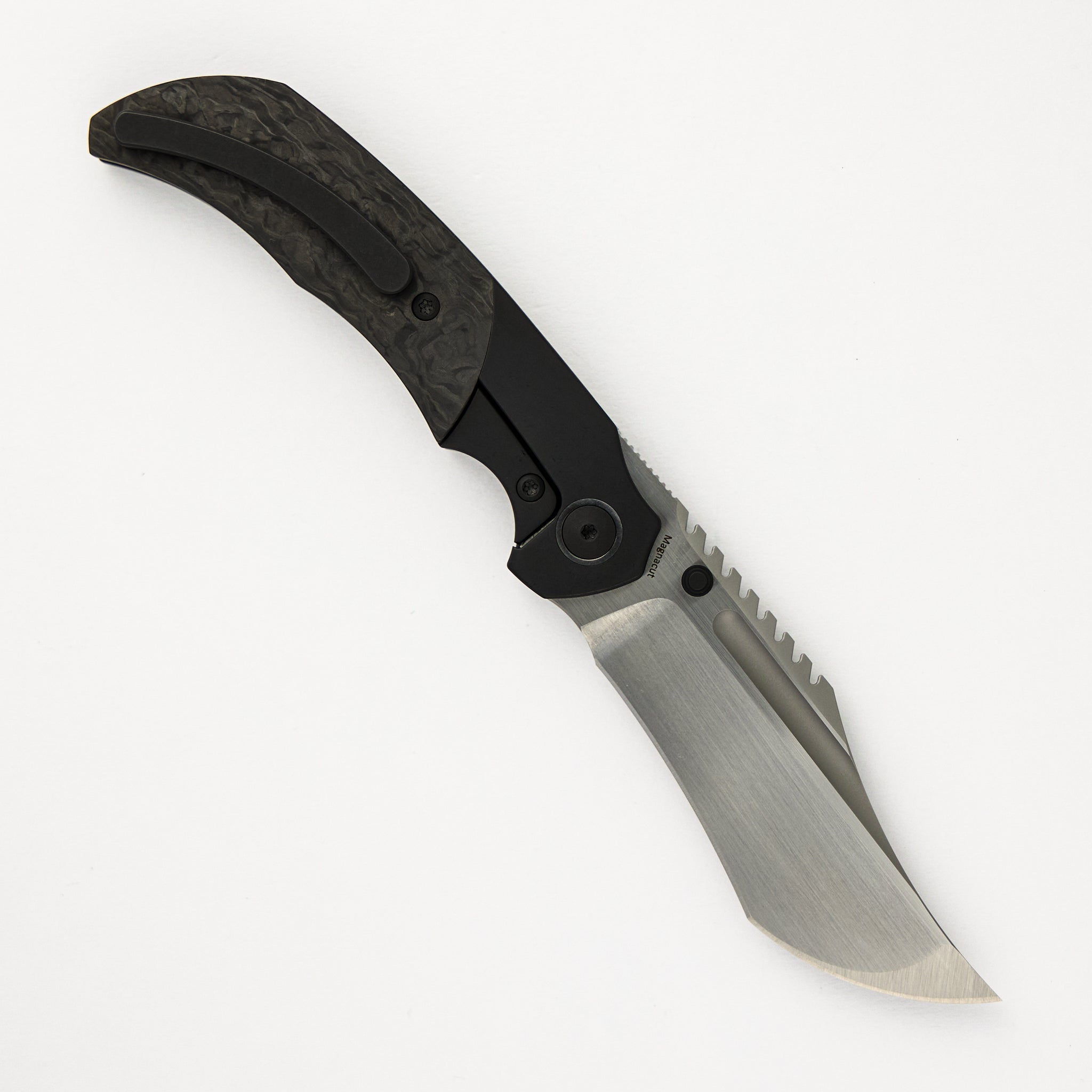 Mini Ultimatum - Hand Rub MagnaCut Blade Grind No. 2 - Black TechnoCarbo/Black PVD Titanium
