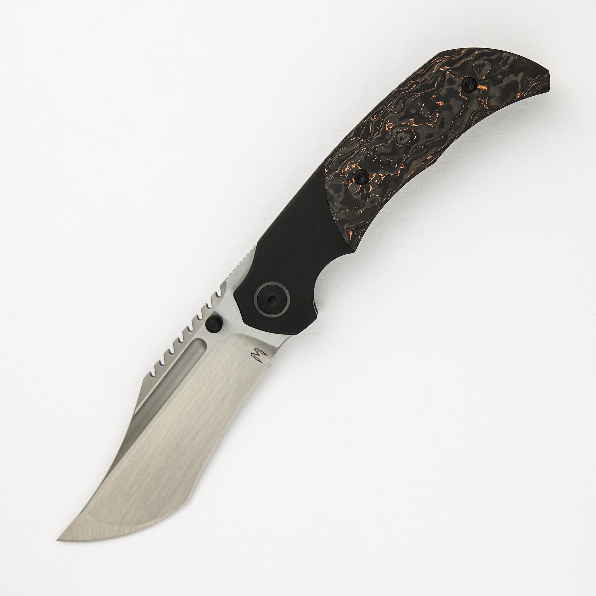 Mini Ultimatum - Hand Rub MagnaCut Blade Grind No. 2 - Copper TechnoCarbo/Black PVD Titanium