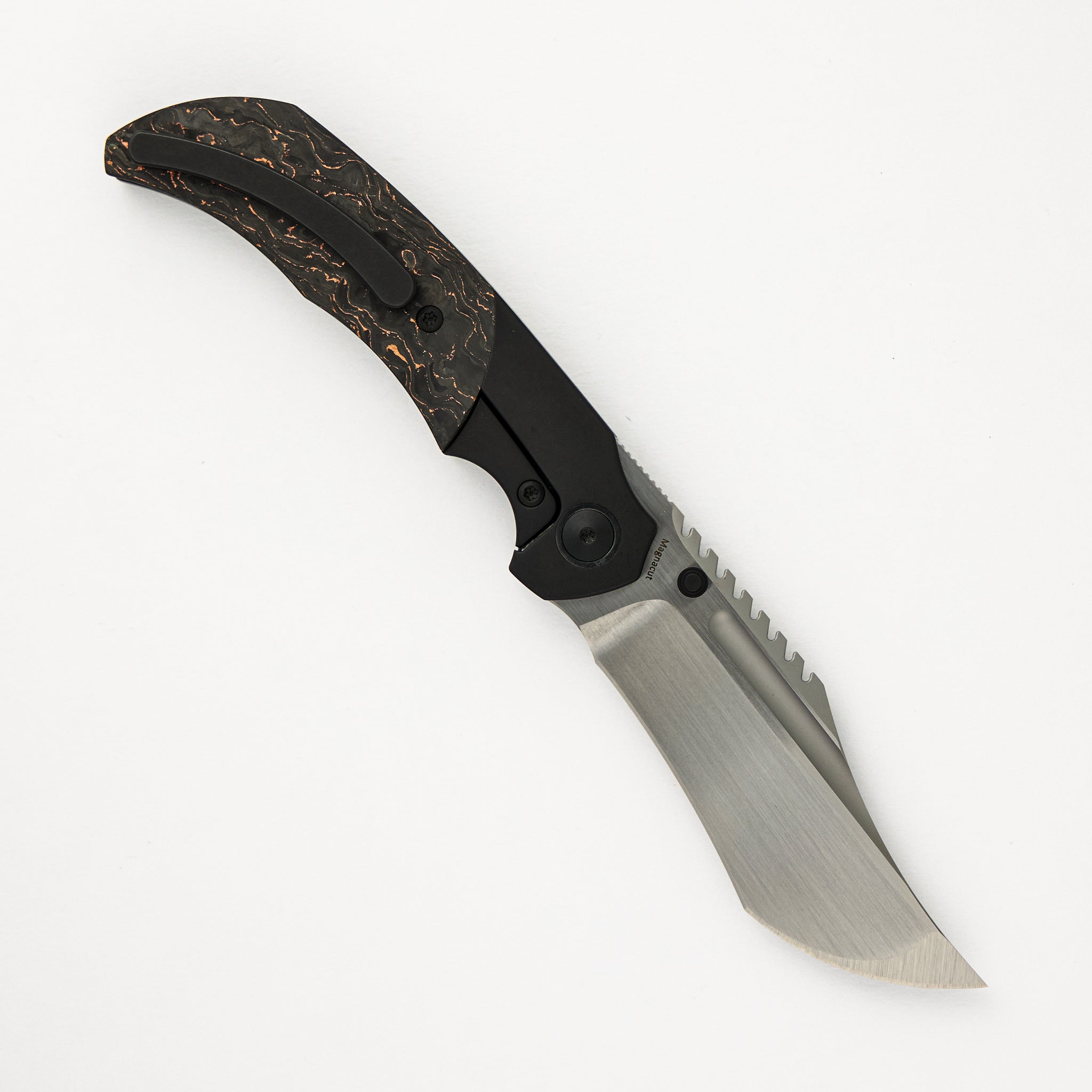 Mini Ultimatum - Hand Rub MagnaCut Blade Grind No. 2 - Copper TechnoCarbo/Black PVD Titanium