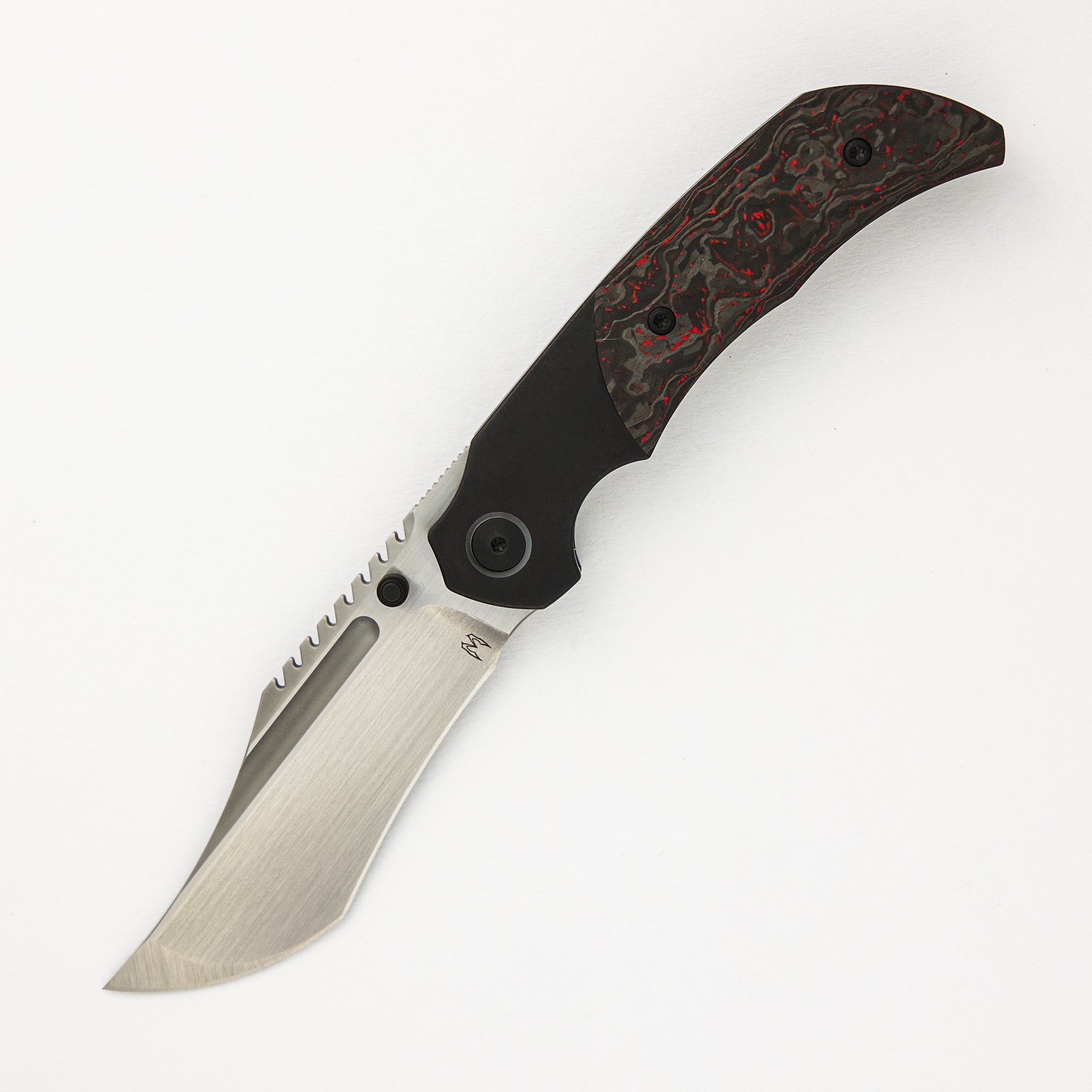 Mini Ultimatum - Hand Rub MagnaCut Blade Grind No. 2 - Red TechnoCarbo/Black PVD Titanium