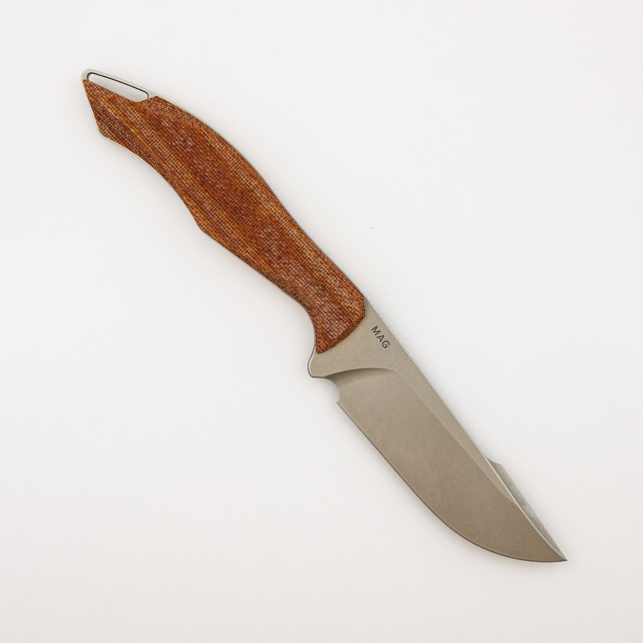 Helo - Tan Micarta Handle - Stonewashed MagnaCut Blade