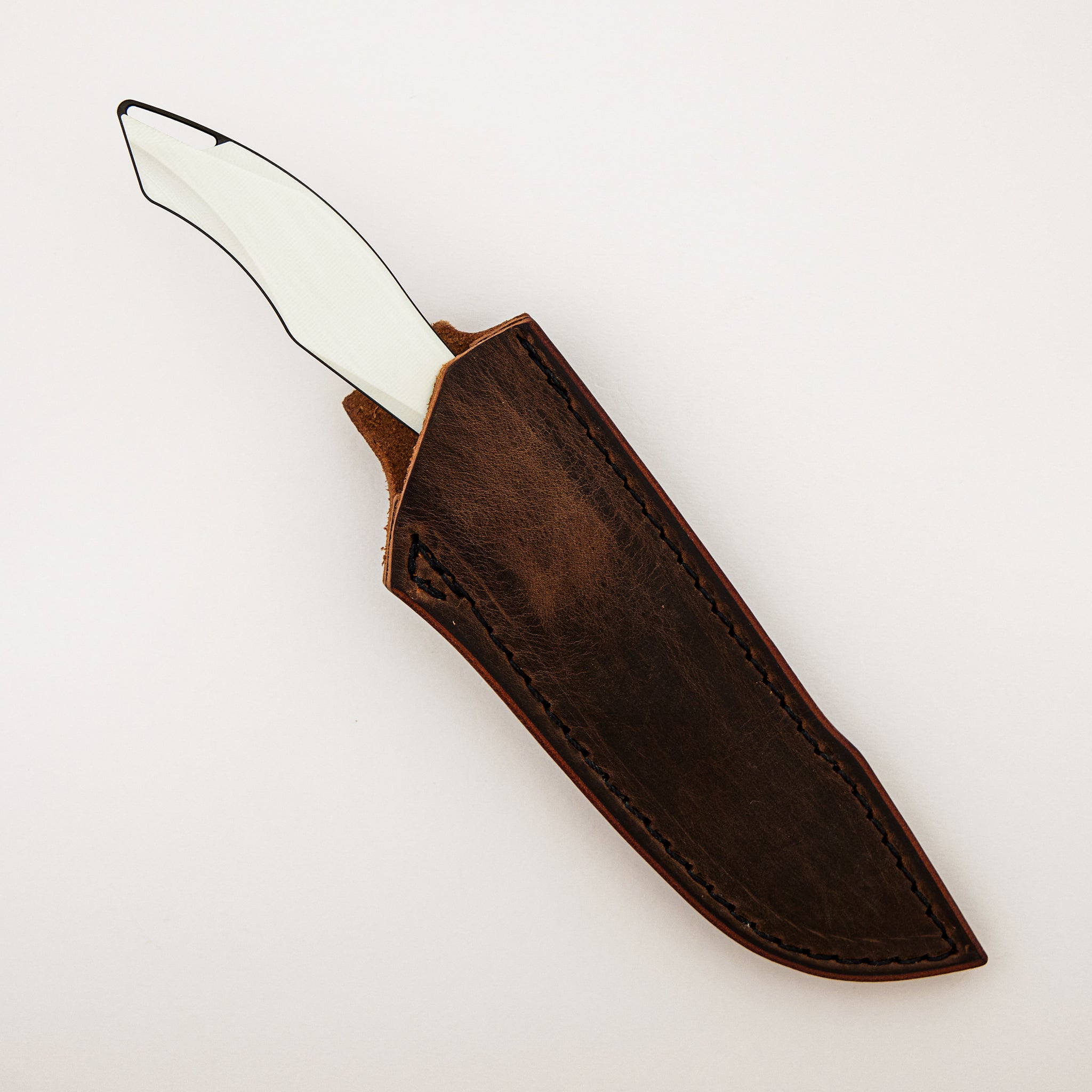 Helo - White G10 Handle - Raw DLC MagnaCut Blade