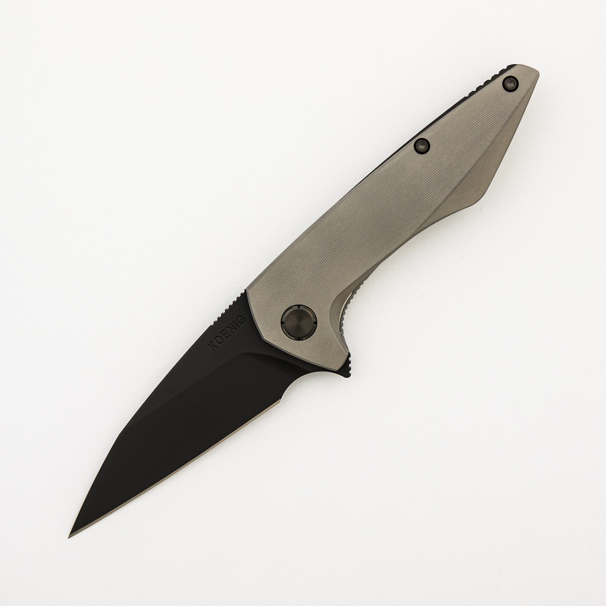 Mini Goblin - Smooth Titanium Handle - DLC Hardware - Matte DLC M390 Blade
